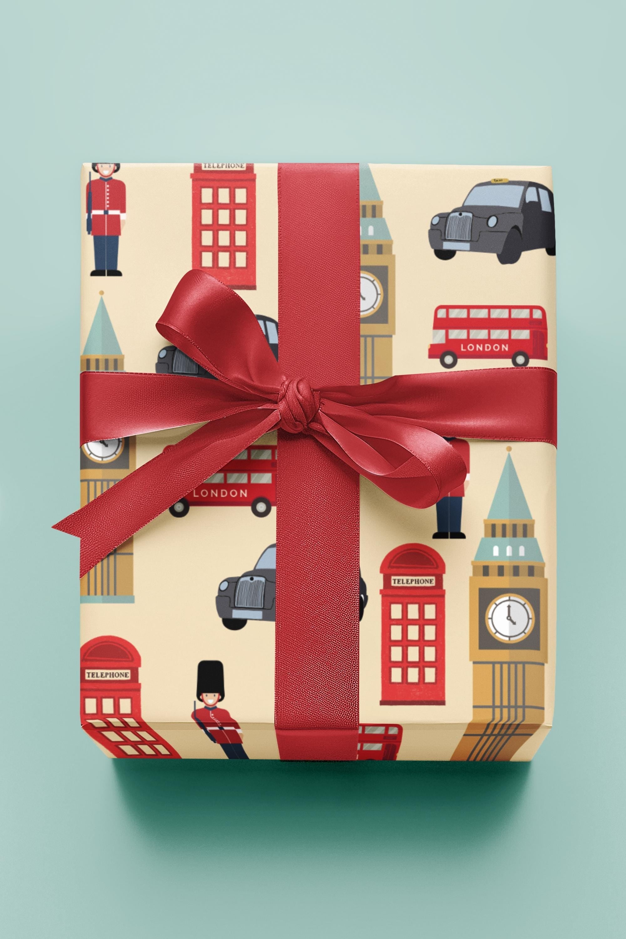 London Themed Wrapping Paper