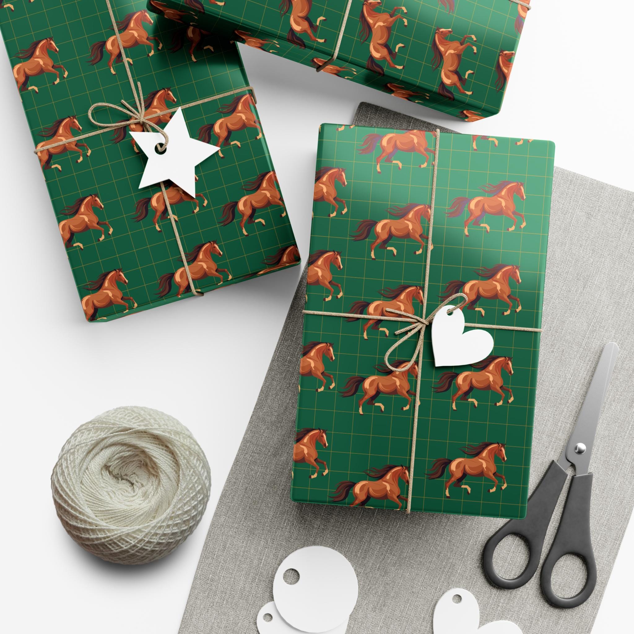 Elegant Horses Pattern Wrapping Paper