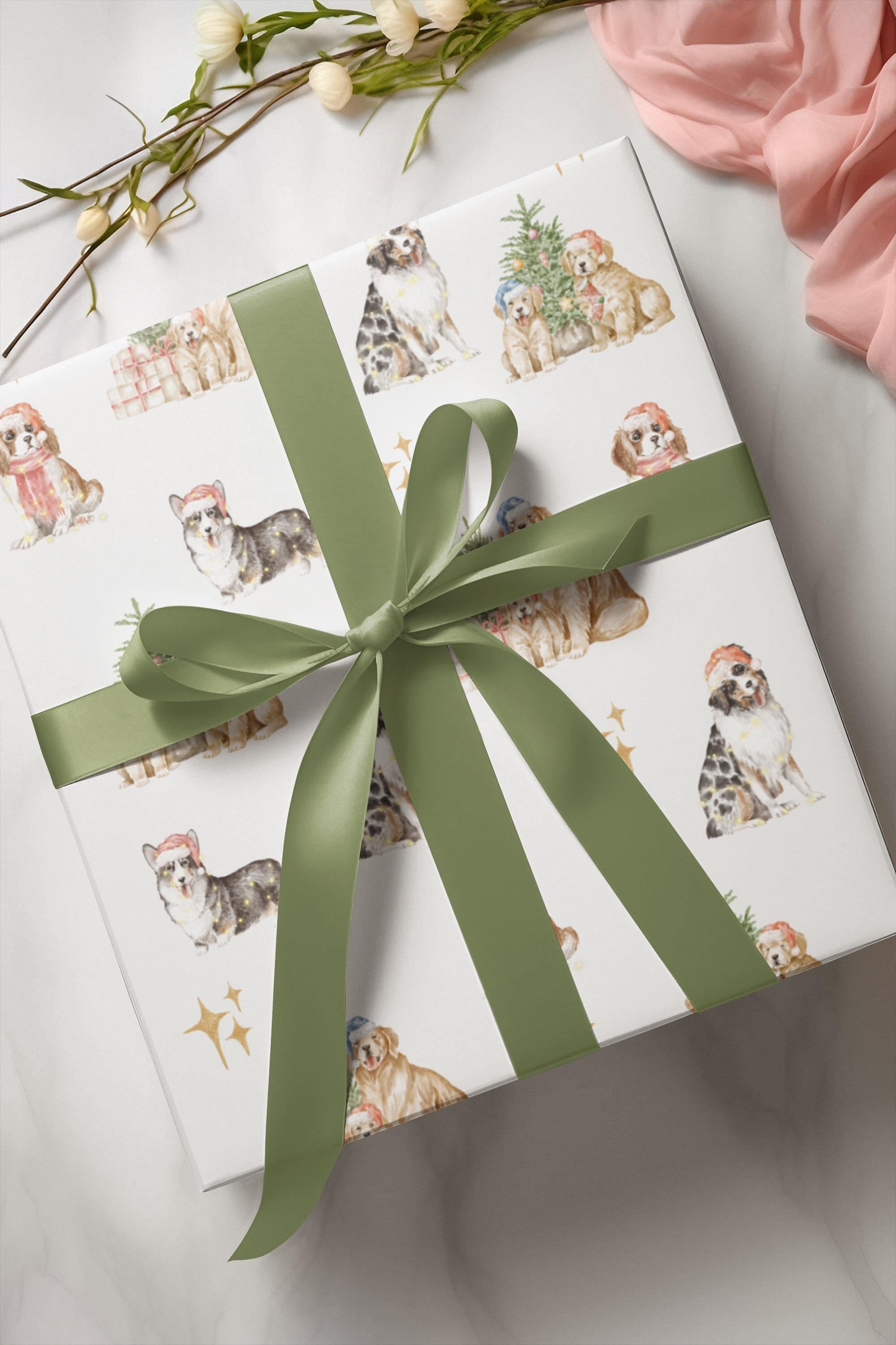 Christmas Dogs Wrapping Paper