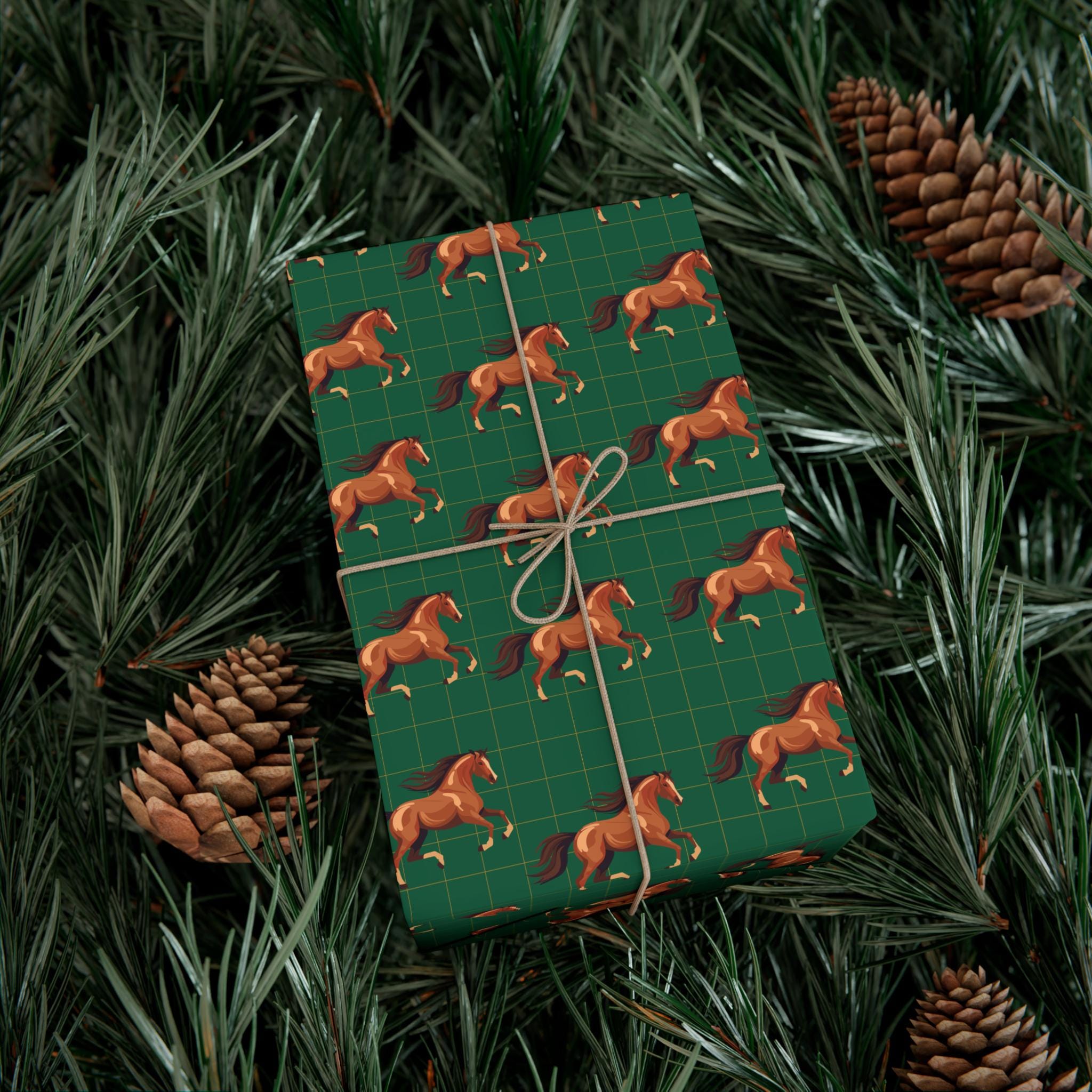 Elegant Horses Pattern Wrapping Paper