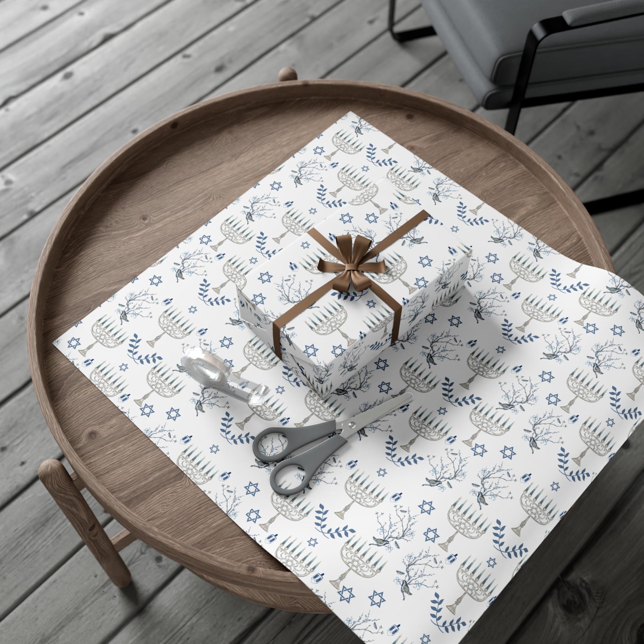 Chinoiserie Hanukkah Wrapping Paper