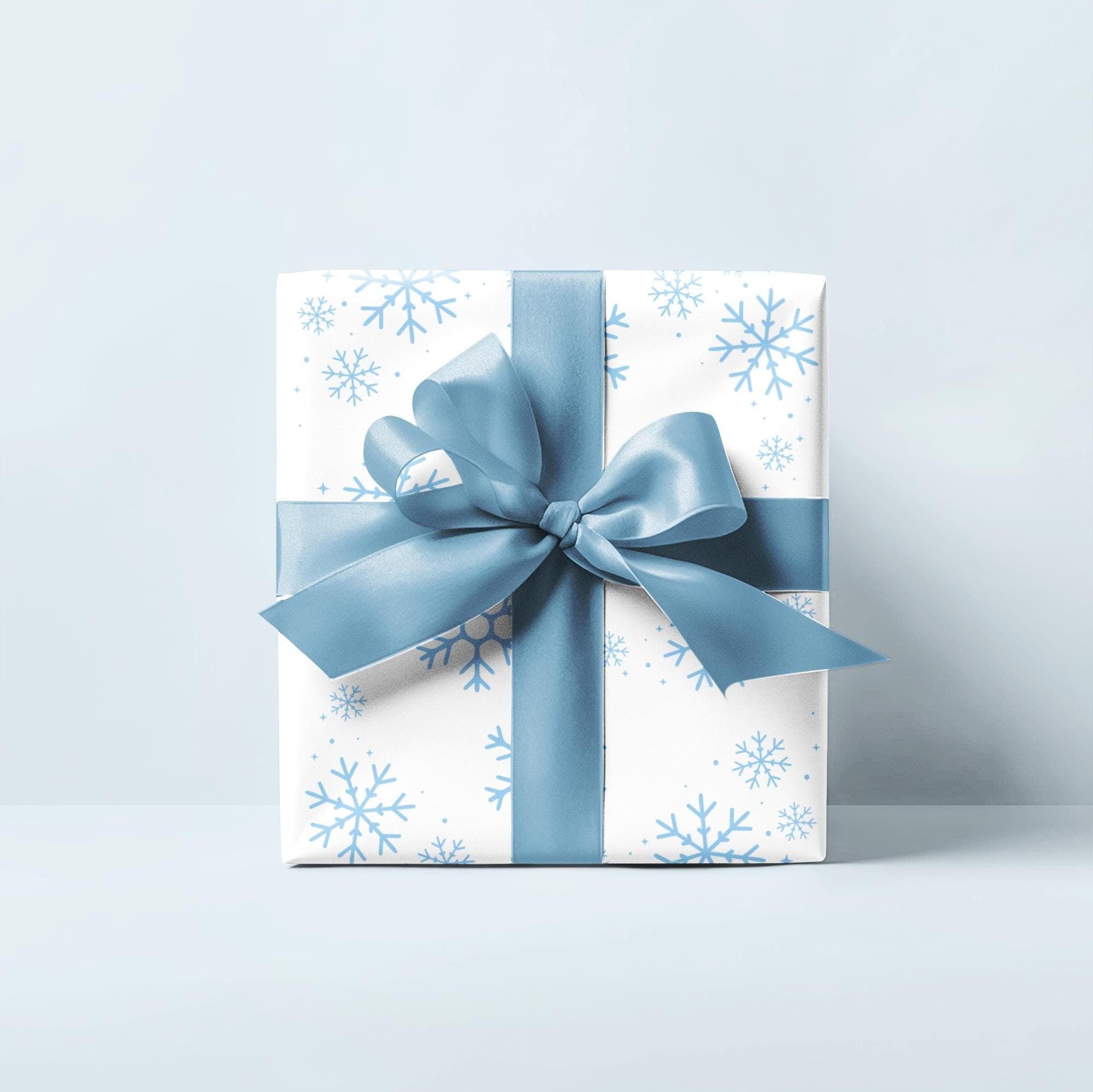 Blue Snowflake Wrapping Paper