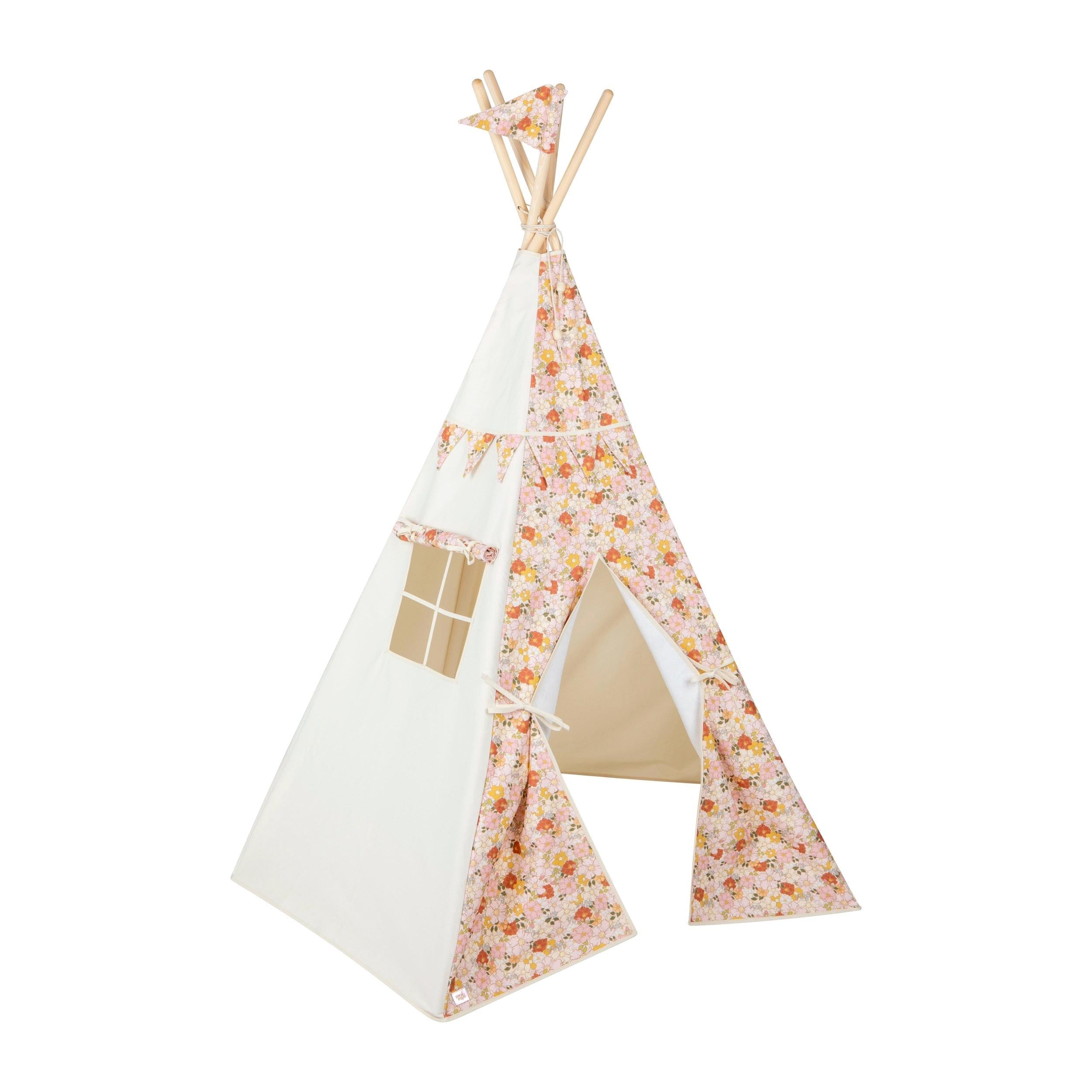 “spring Garden” Teepee Tent And Round Mat Set