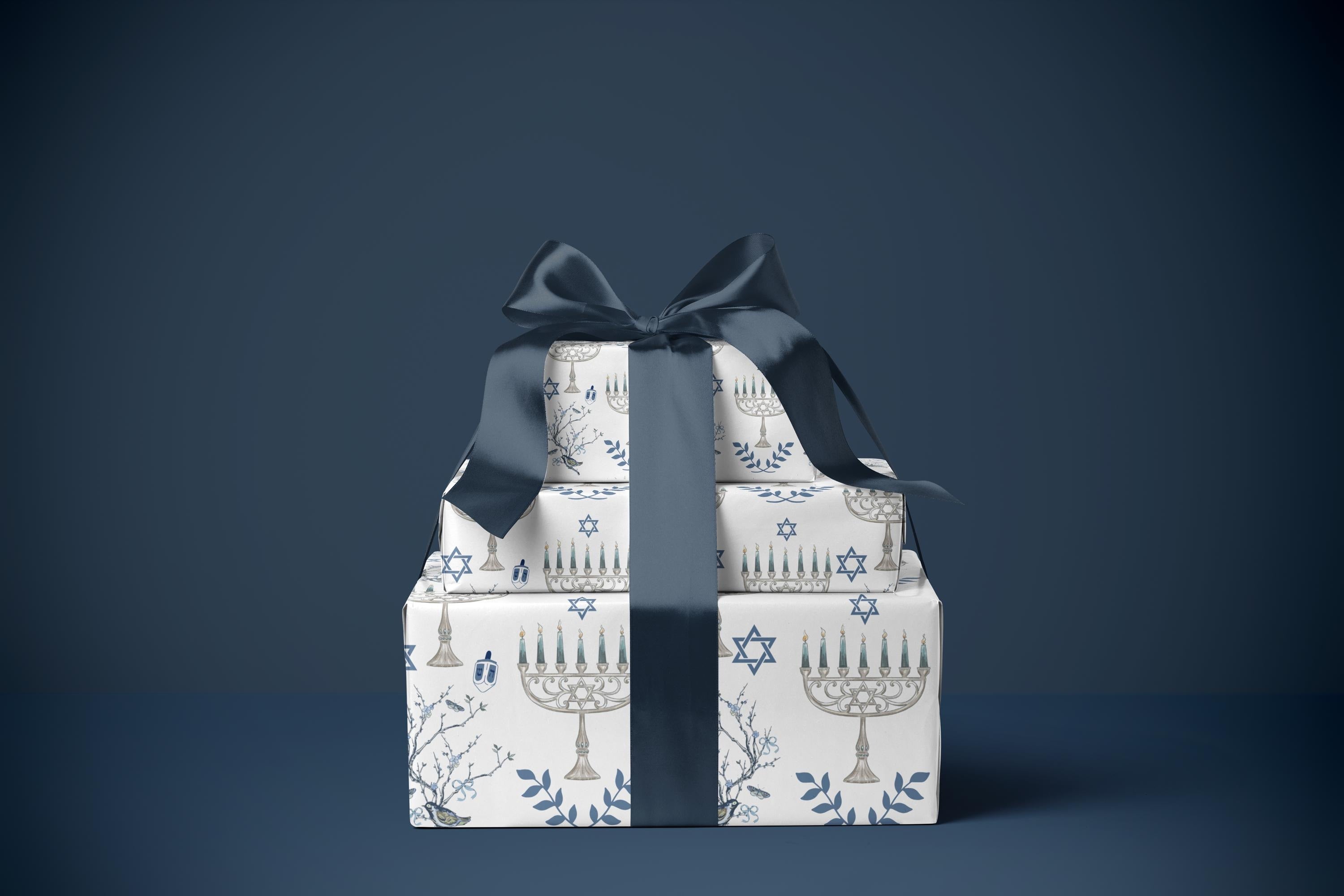 Chinoiserie Hanukkah Wrapping Paper
