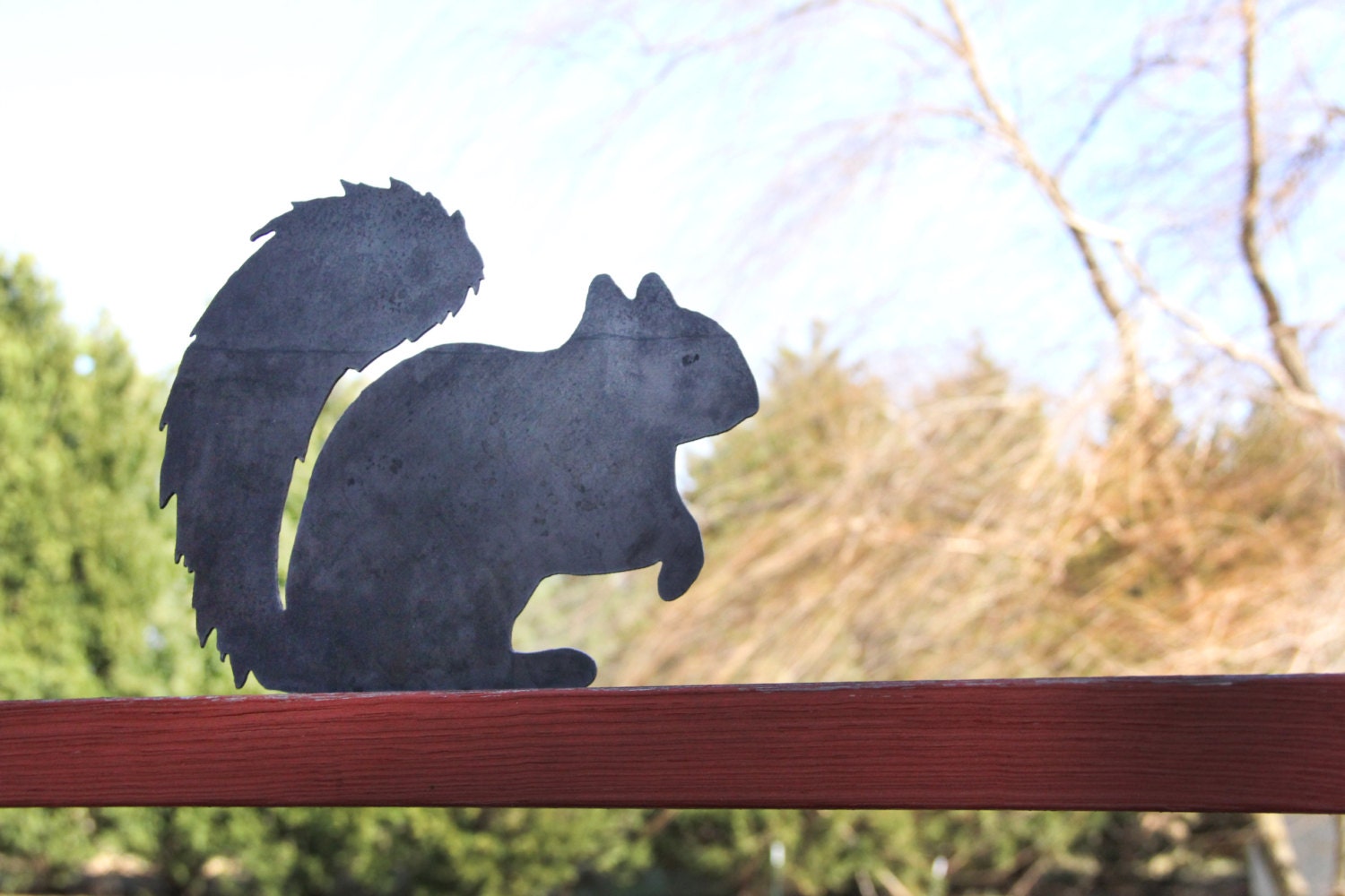 Metal Squirrel Statue