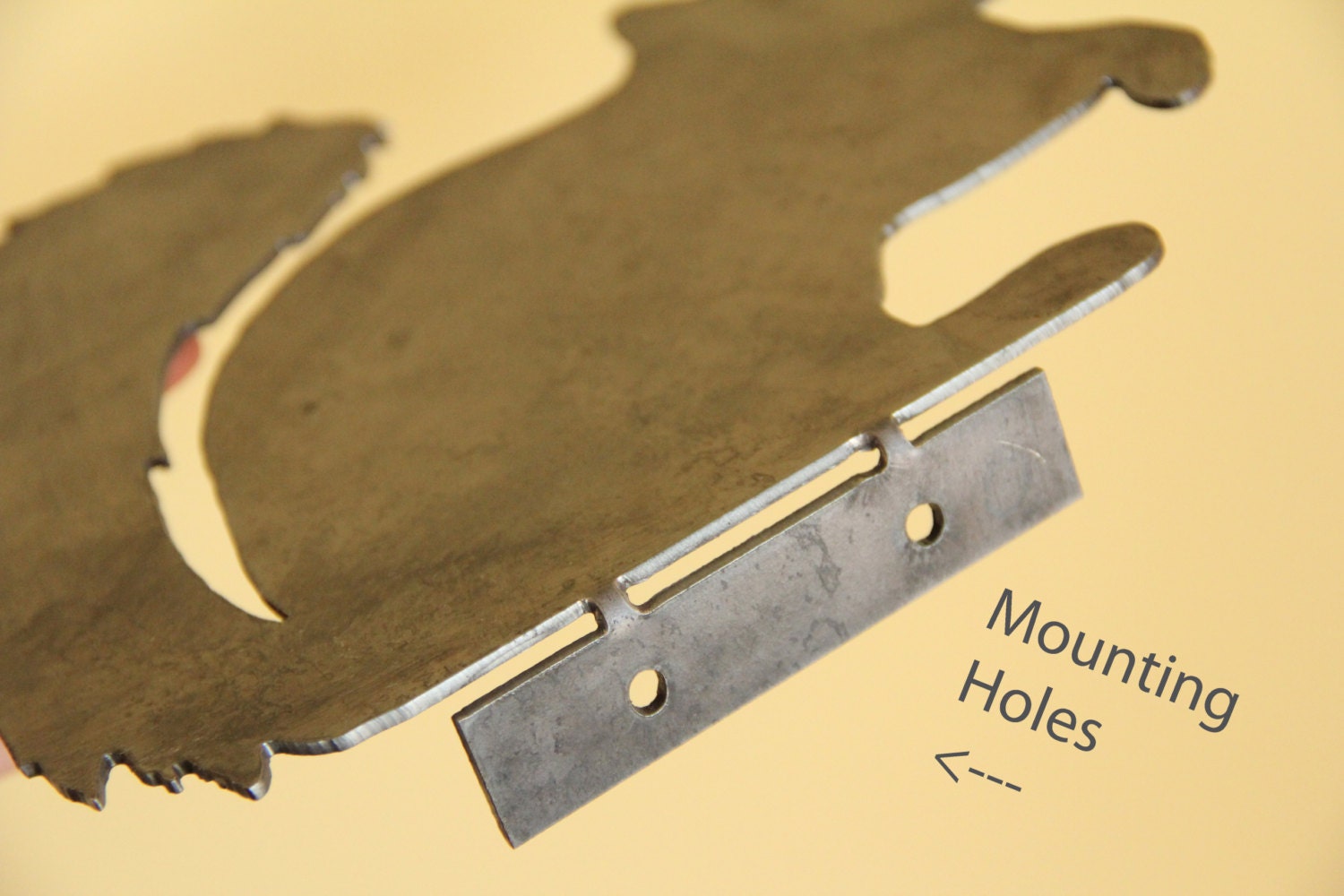 Metal Dog + Butterfly Statue