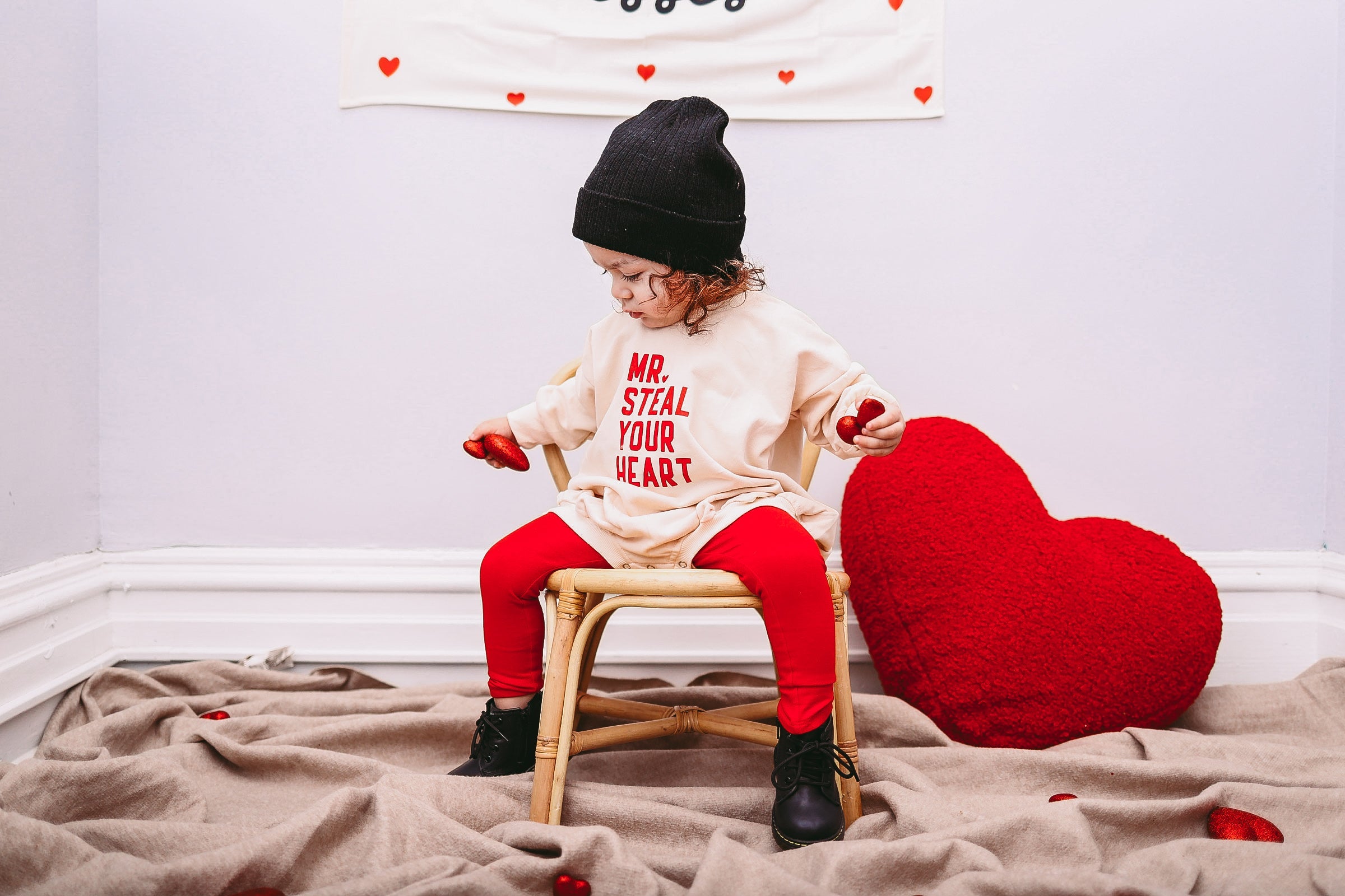 Mr. Steal Your Heart Sweatshirt Romper - More Colors