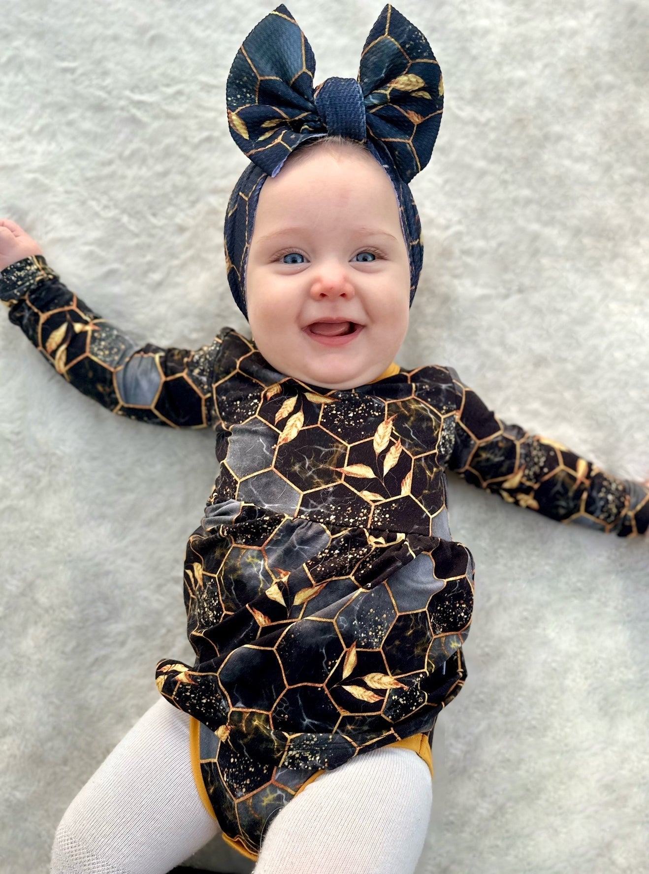 Midnight Honey | Baby & Toddler Bamboo Bodysuit Dress