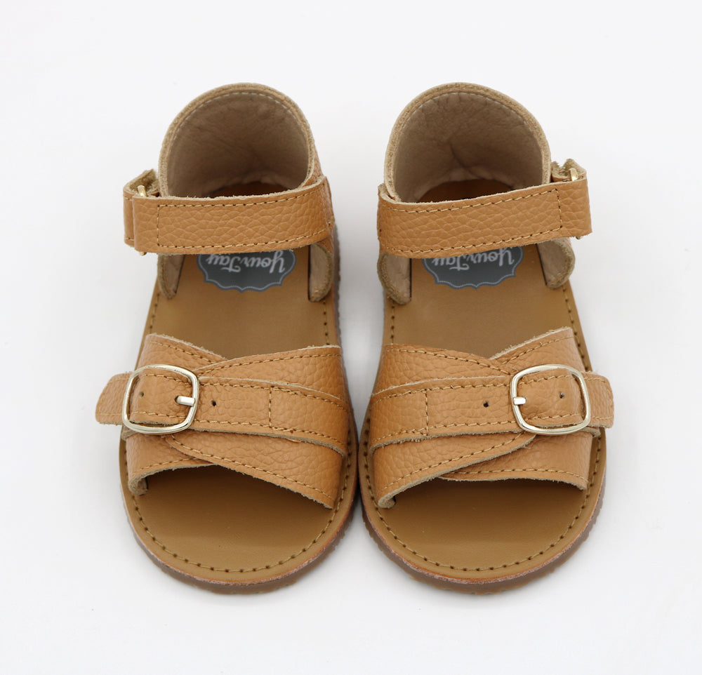 Harper Buckle Sandals - Honey (brown)