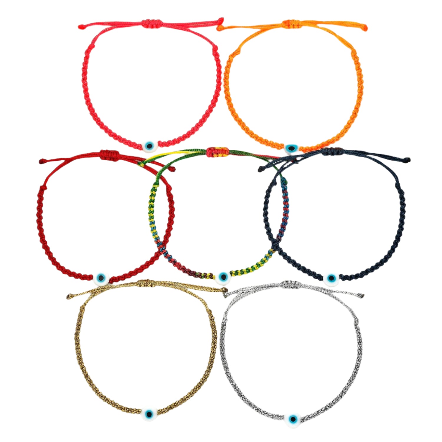 Evil Eye Braided Bead Bracelet