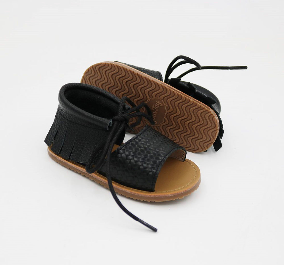 Krissy Fringe Sandals - Black