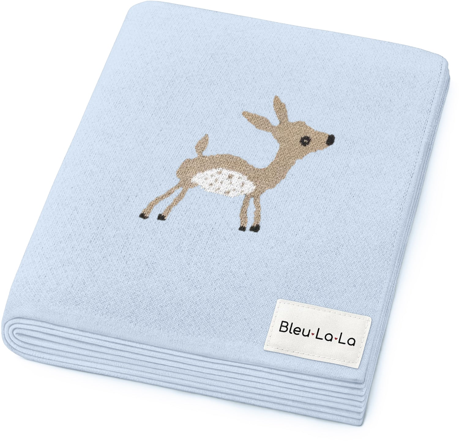 Luxury Cotton Deer Knit Swaddle Baby Blanket