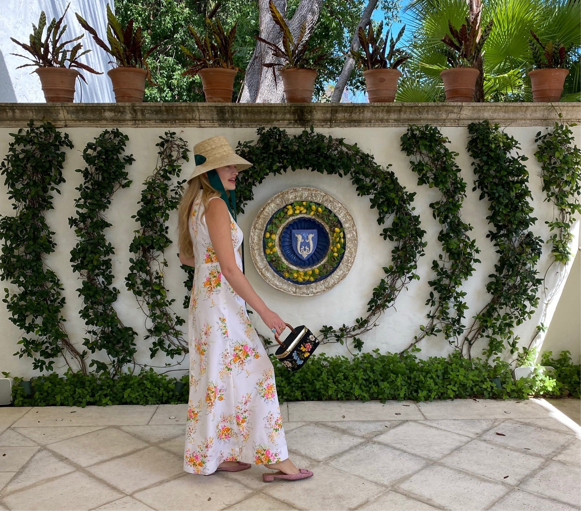 Clematis Bucket Hat - Black Wide & Short Grosgrain Ribbon