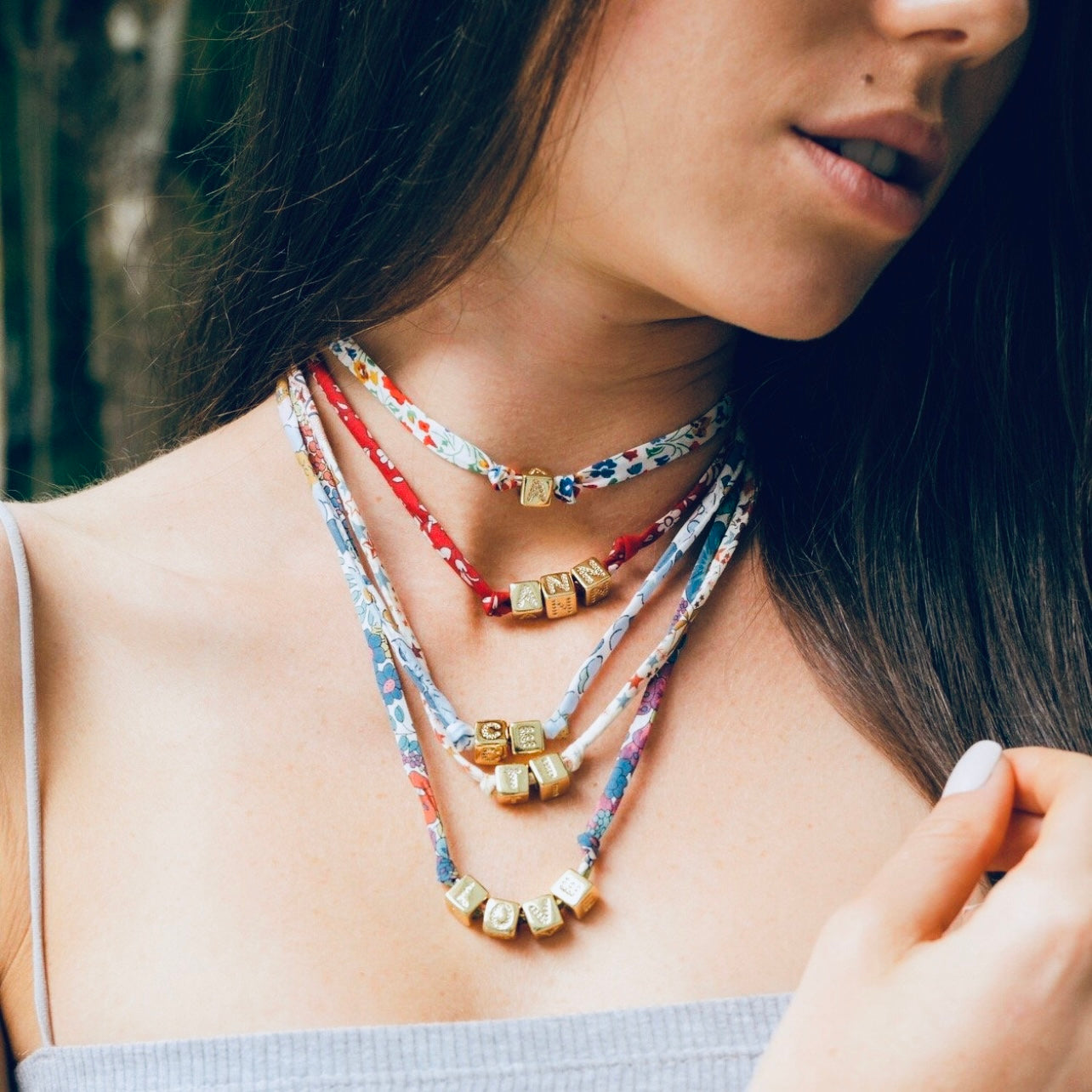 Liberty Gold Initial Charm Necklace