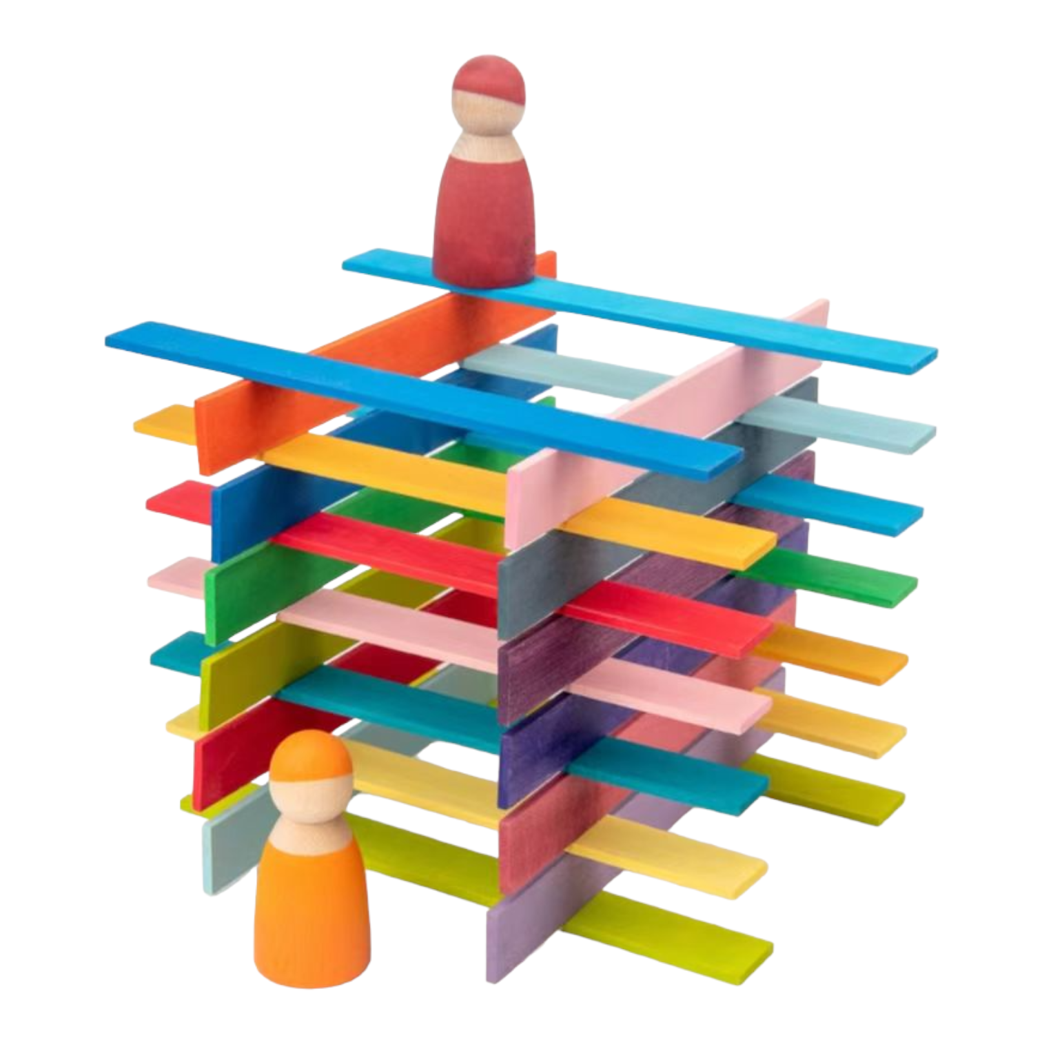 120 Pcs Stained Leonardo Building Sticks - Da Vinci's Bridge