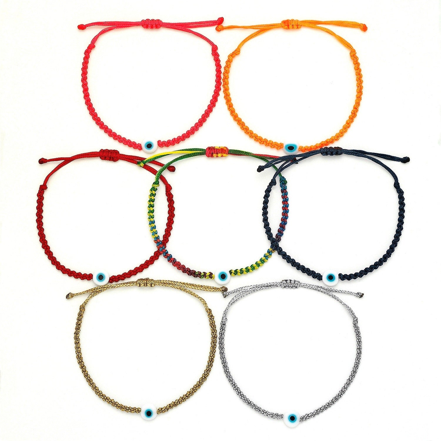 Kids Evil Eye Braided Bead Bracelet