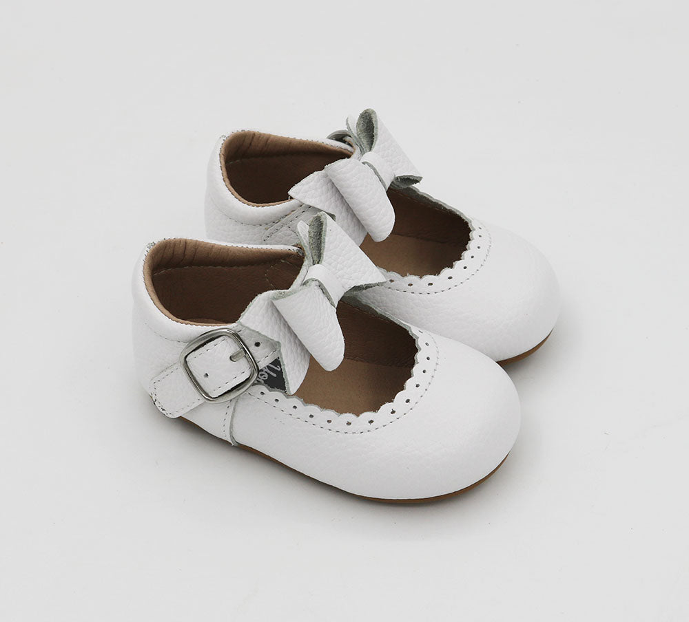 Bow Mary Jane - White