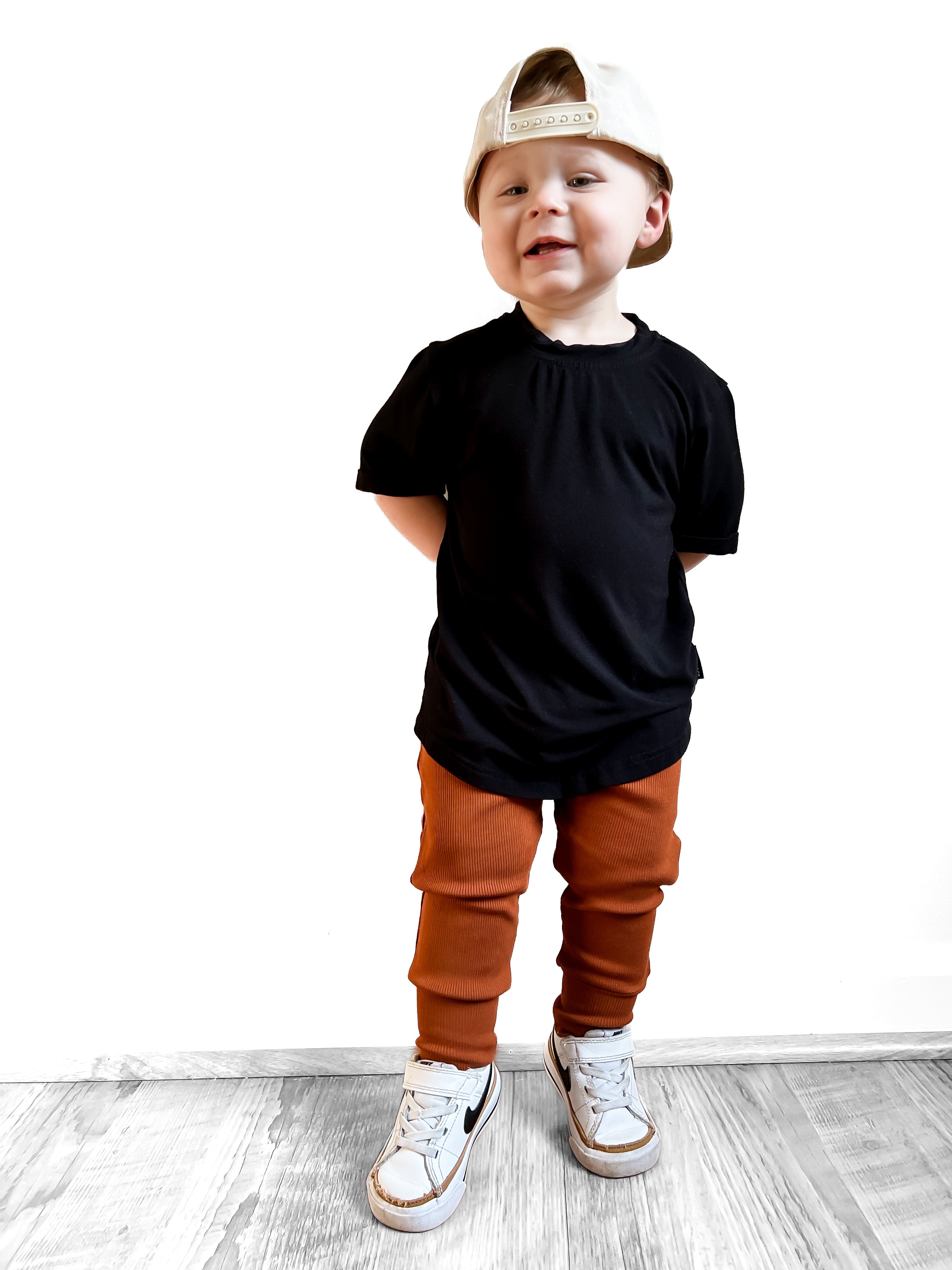 Bamboo Ribbed Leggings - Auburn