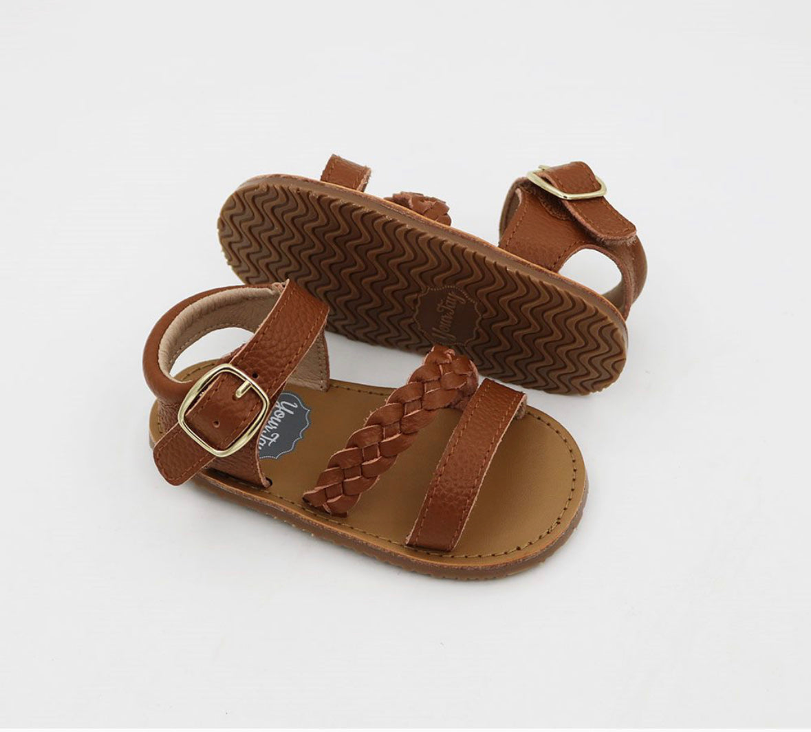 Mia Braid Sandals - Brown