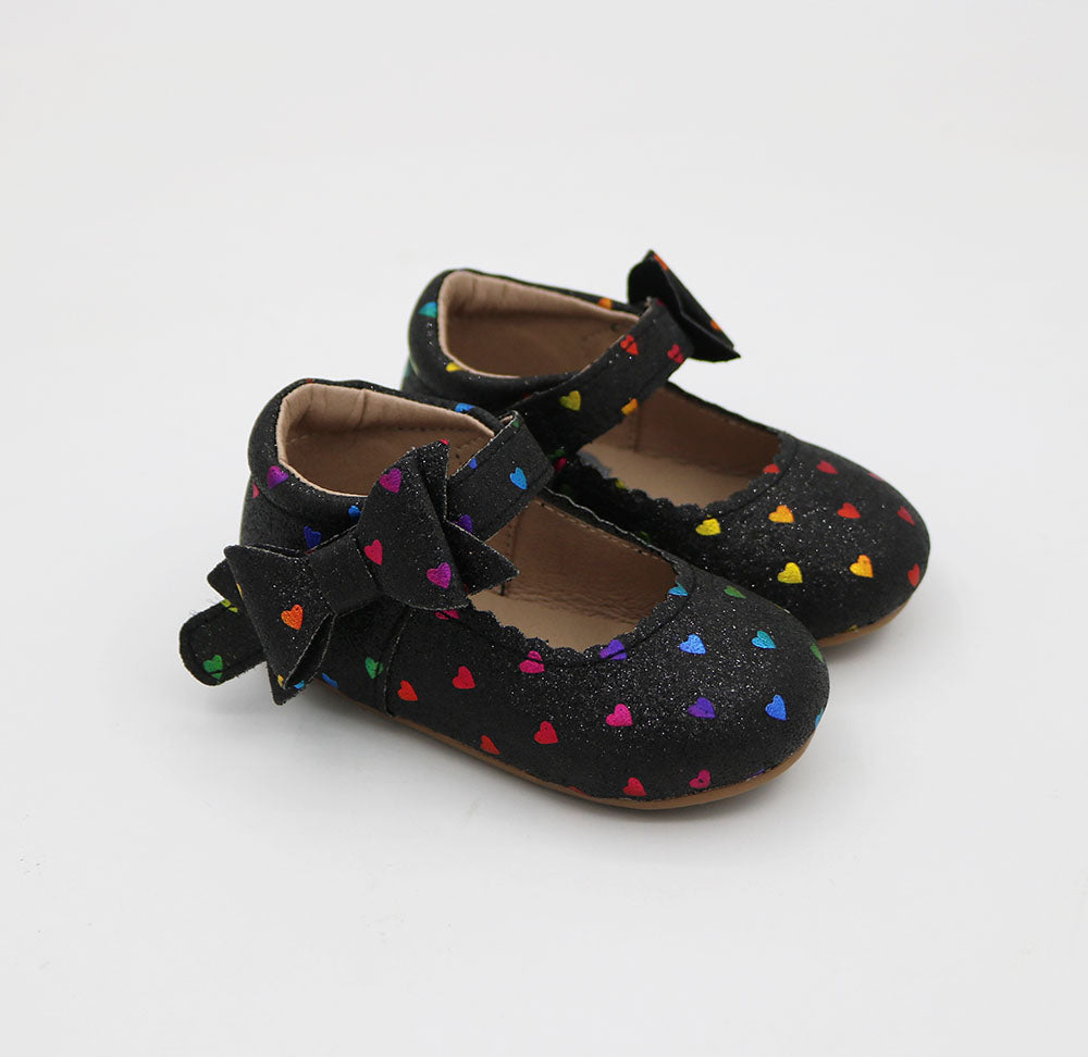 Lilien - Black - Multicolor Hearts