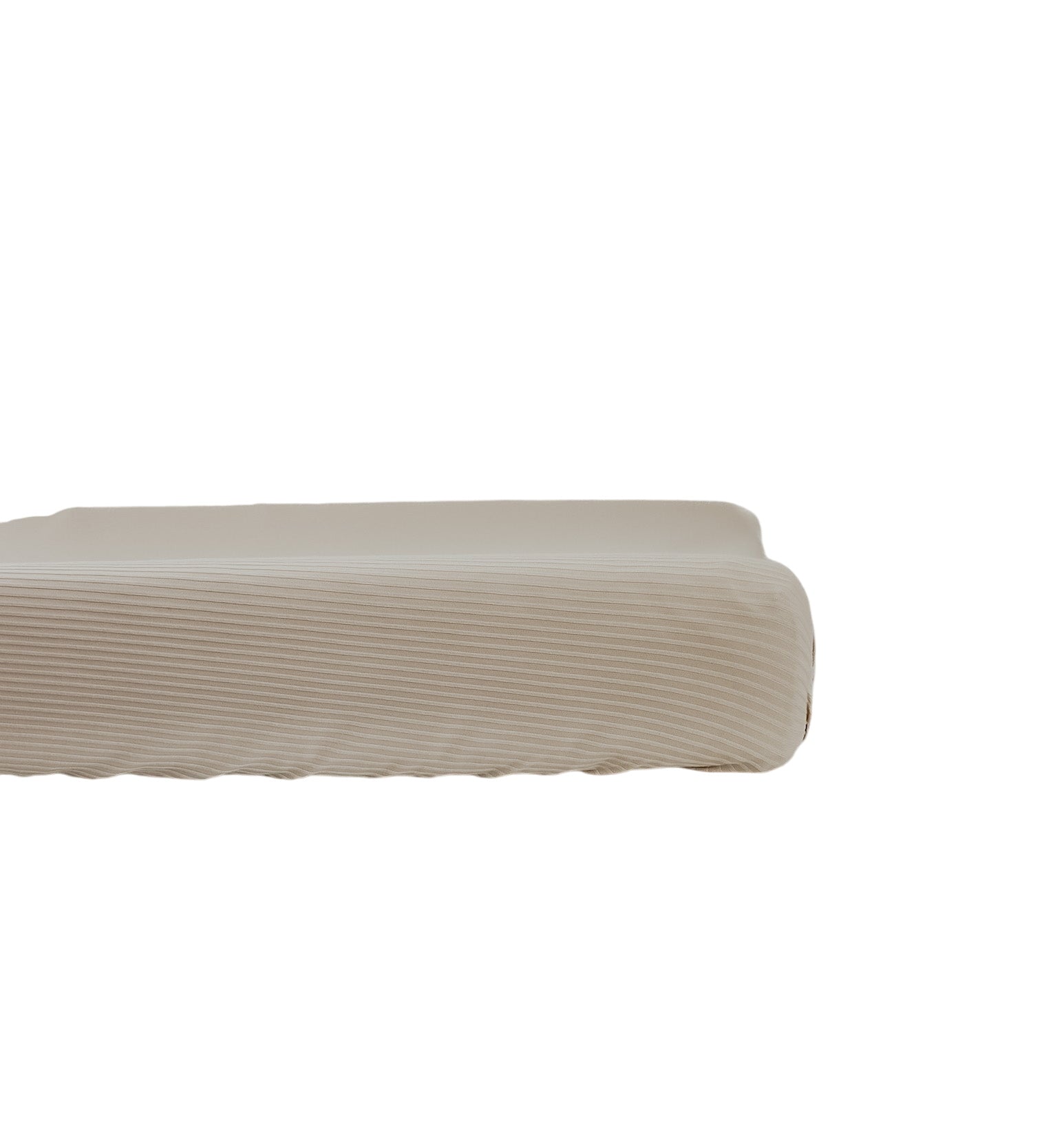 Oat Ribbed Changing Pad Cover