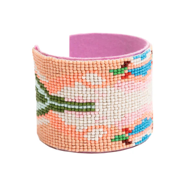 Laura Park Under The Sea Orange Beaded Cuff Bracelet