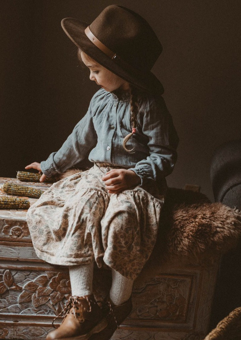 Emery | Organic Muslin Cotton Blouse | Slate