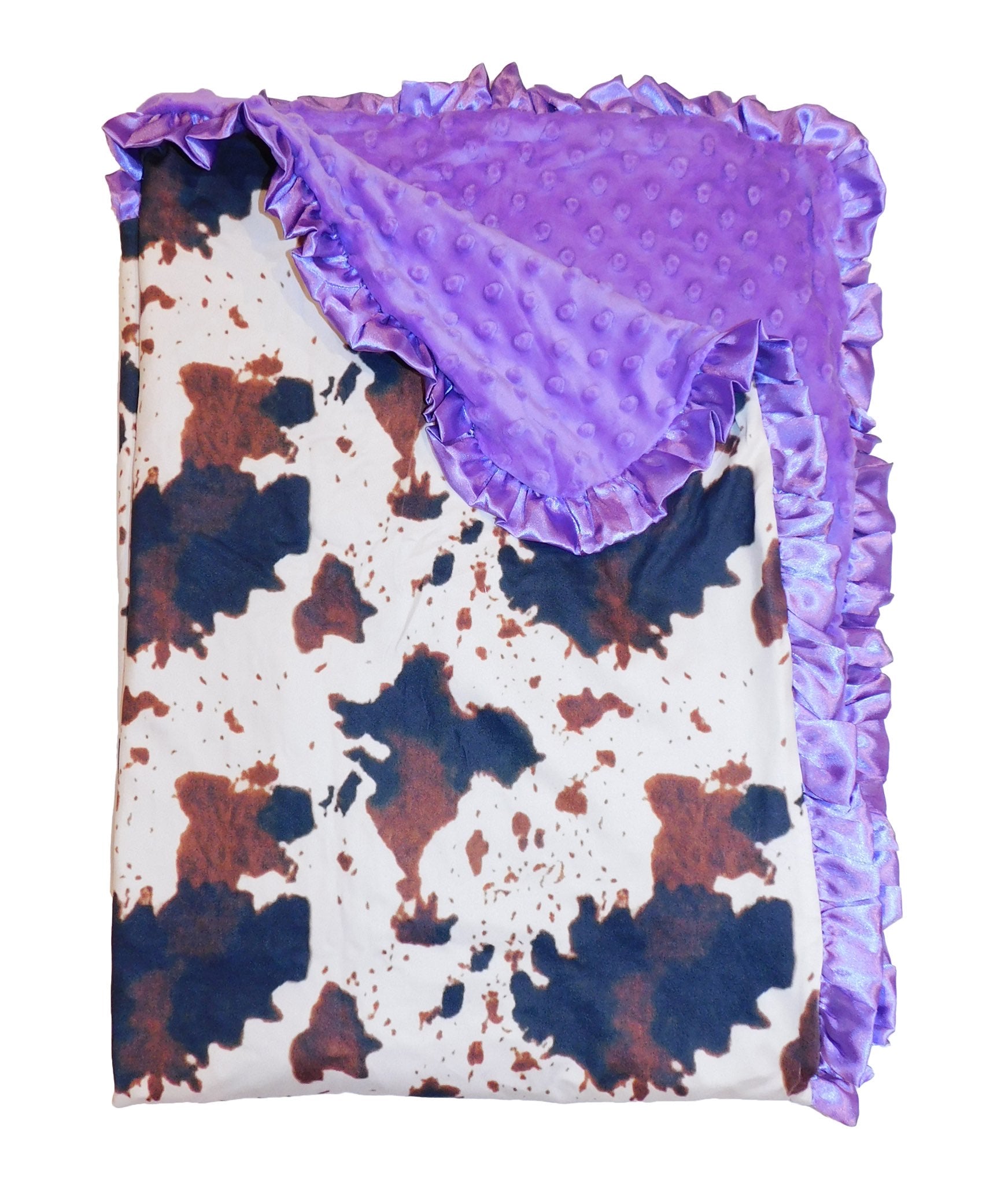 Baby Cow And Purple Minky