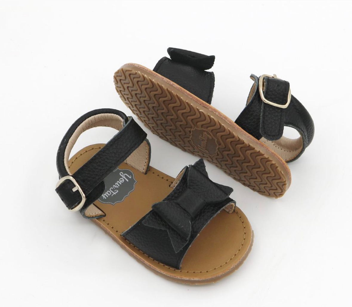 Ellie Bow Sandals - Black