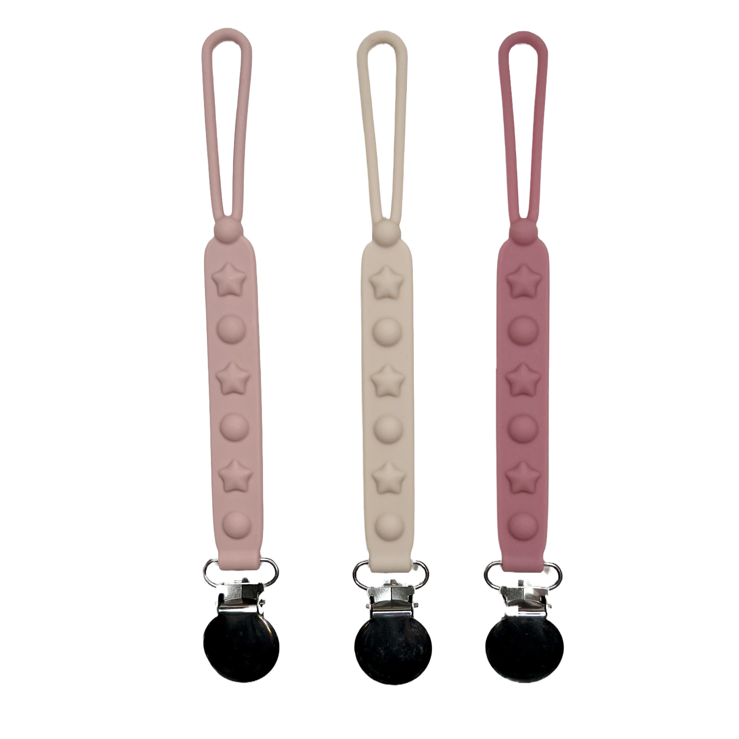 Twinkle Twinkle Pacifier & Teether Clip