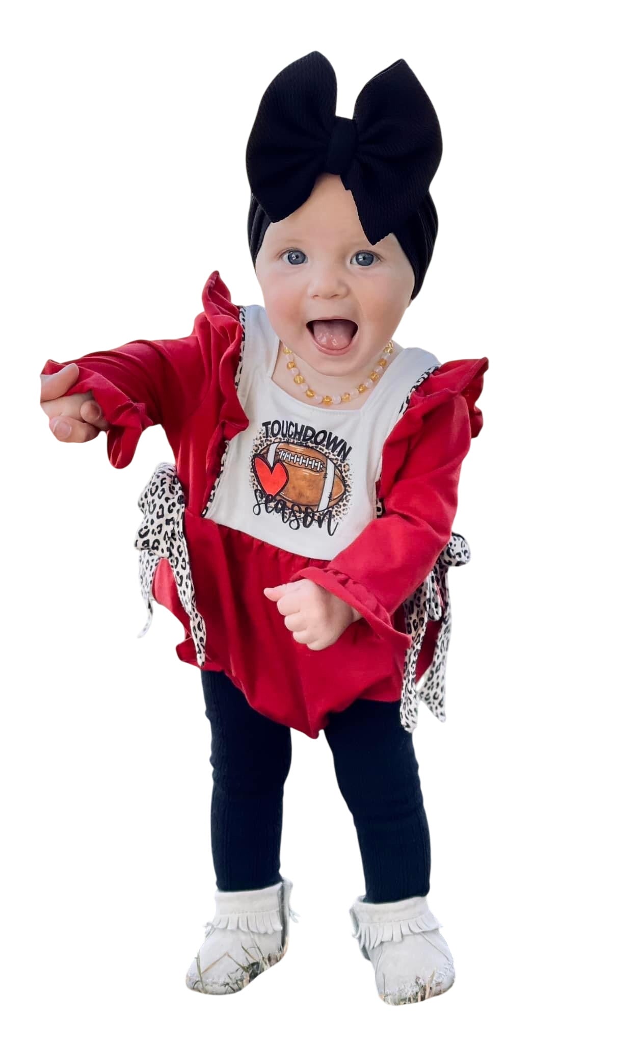 Maroon Touchdown Season Romper