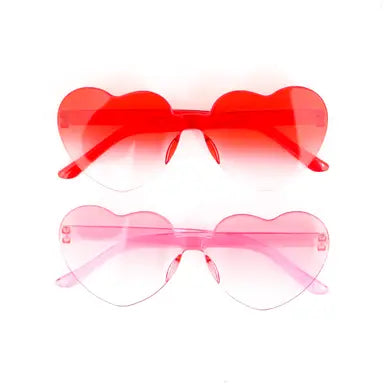 Red And Pink Ombré Heart Sunglasses