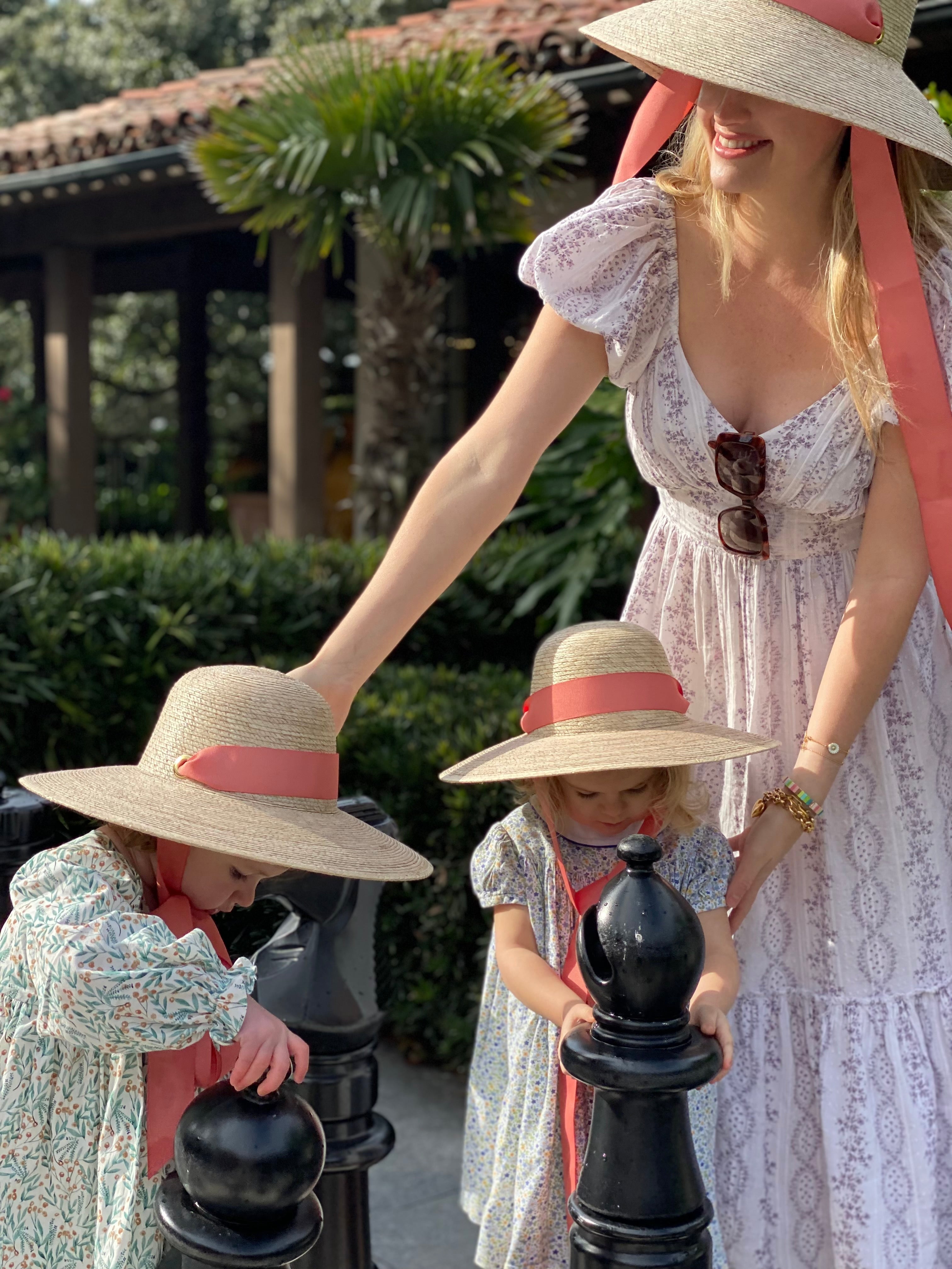Buttercup Little Girl’s Hat - Ivory Grosgrain Ribbon