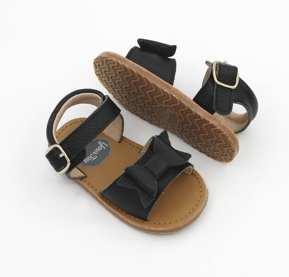 Ellie Bow Sandals - Black