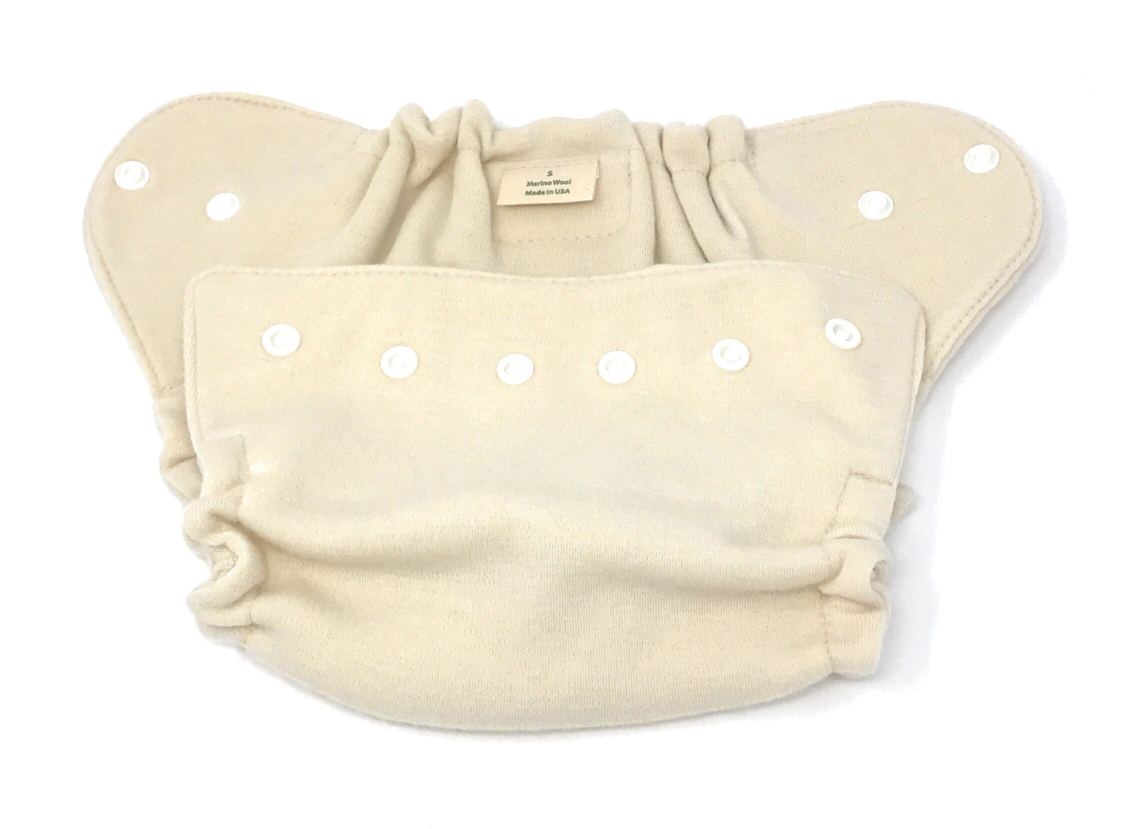 Natural Wool Snap Wrap Diaper Cover