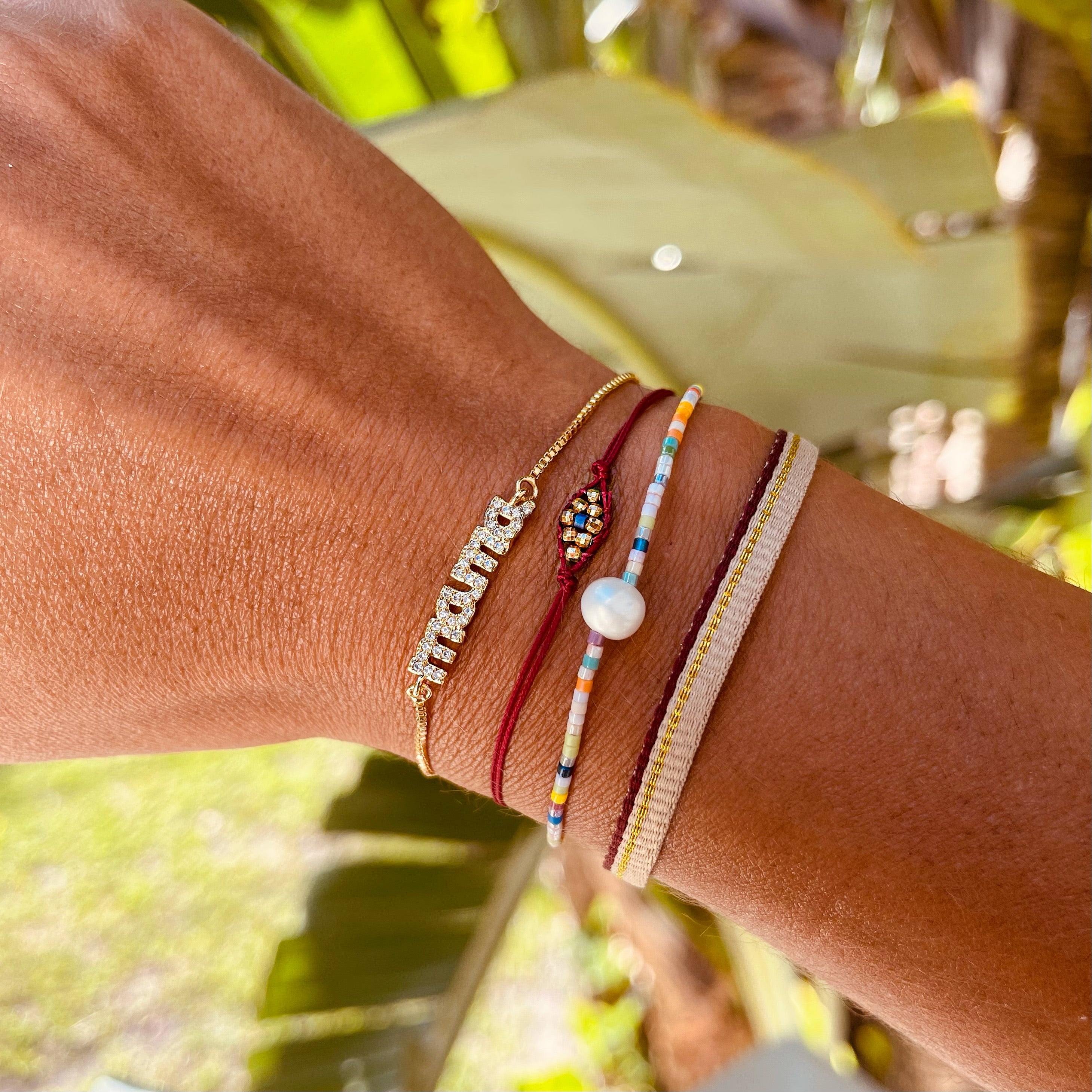 Red Sterling Silver Evil Eye Bracelet