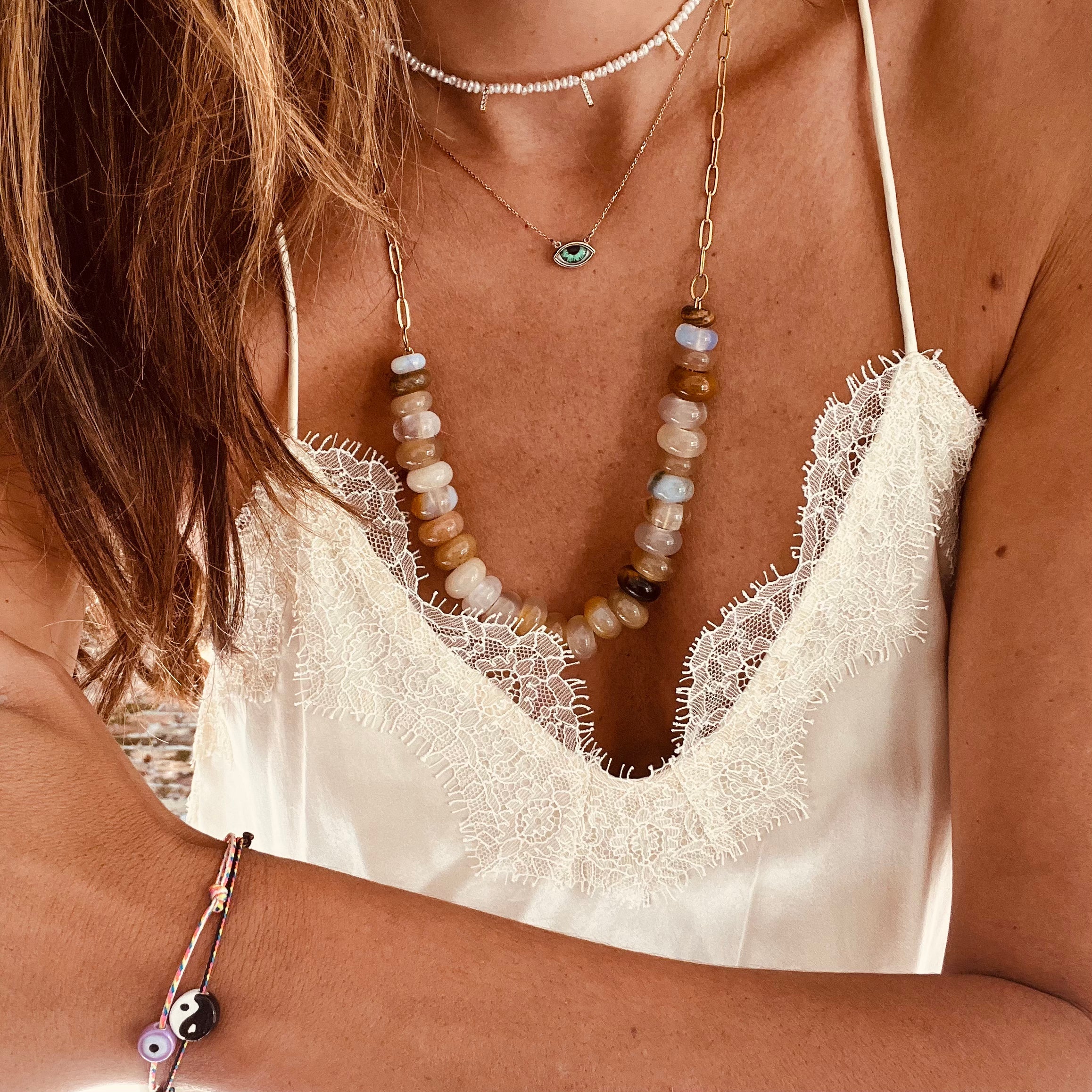 Elke Gemstone Chain Necklace
