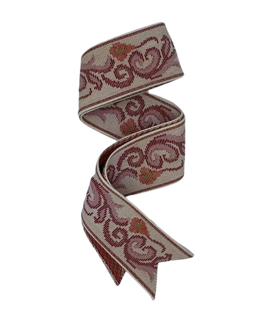 Vintage Aubergine Lilly Tapestry Ribbon