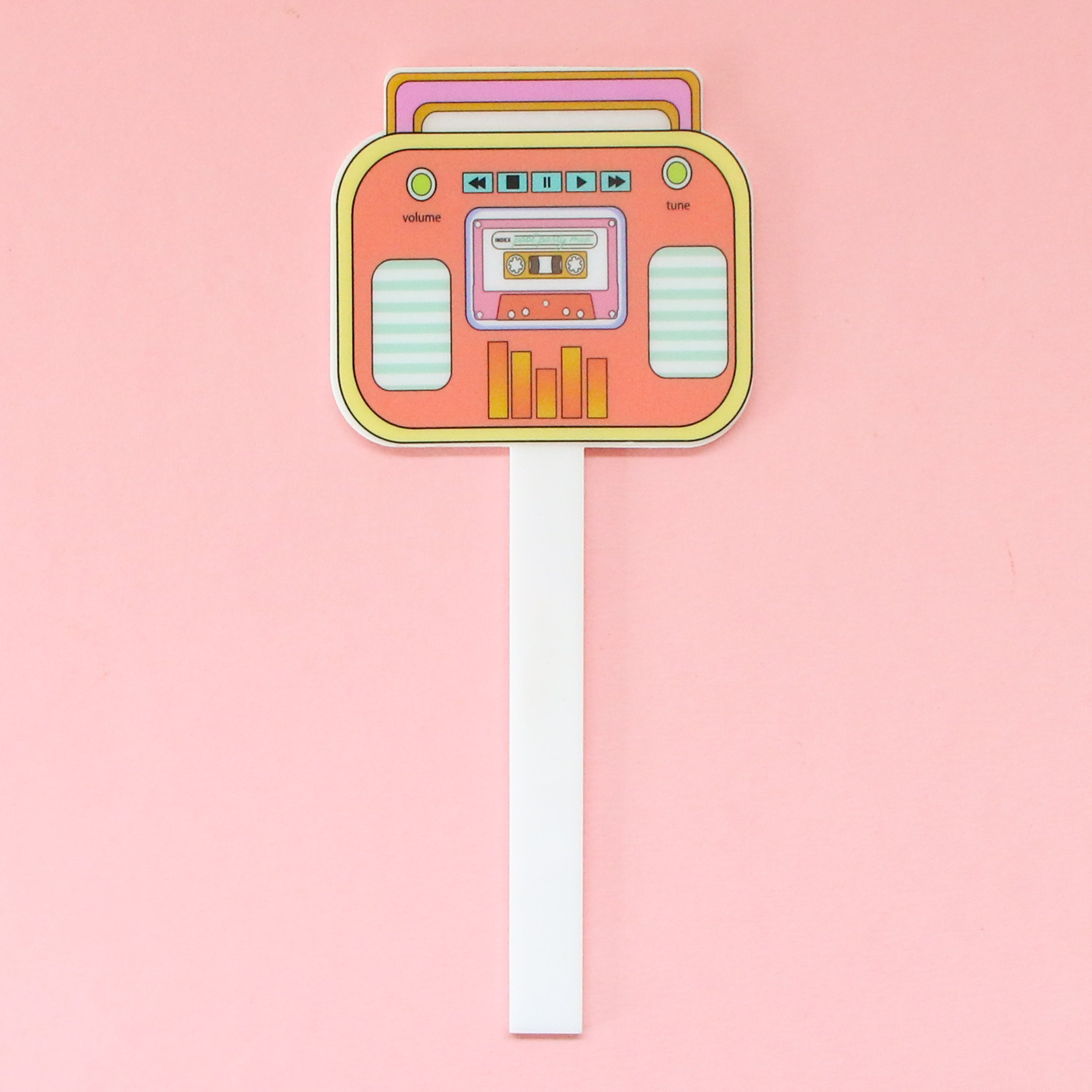 Boombox Acrylic Cake Topper