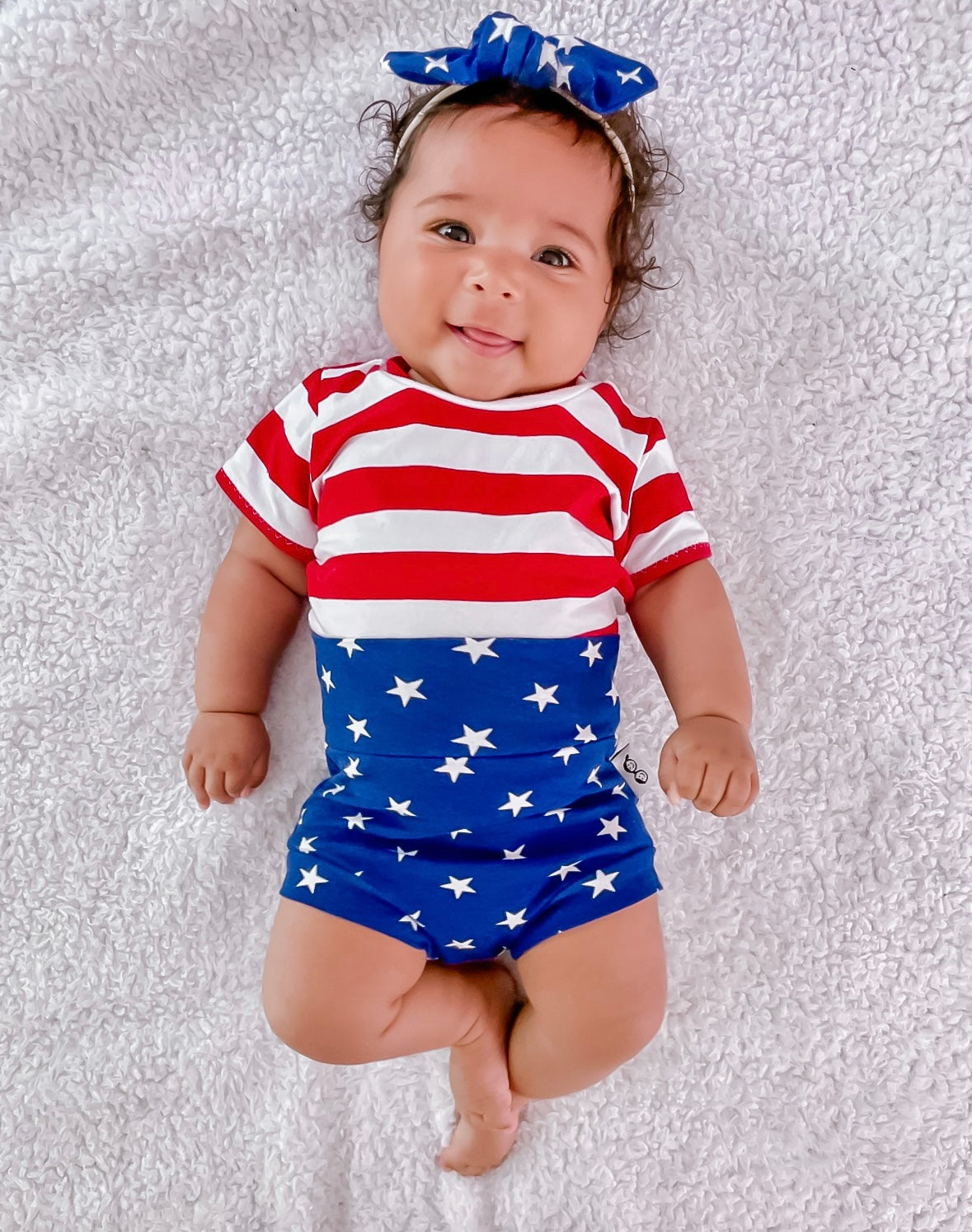 Red/white Stripe And Navy Stars Summer Lounge Set