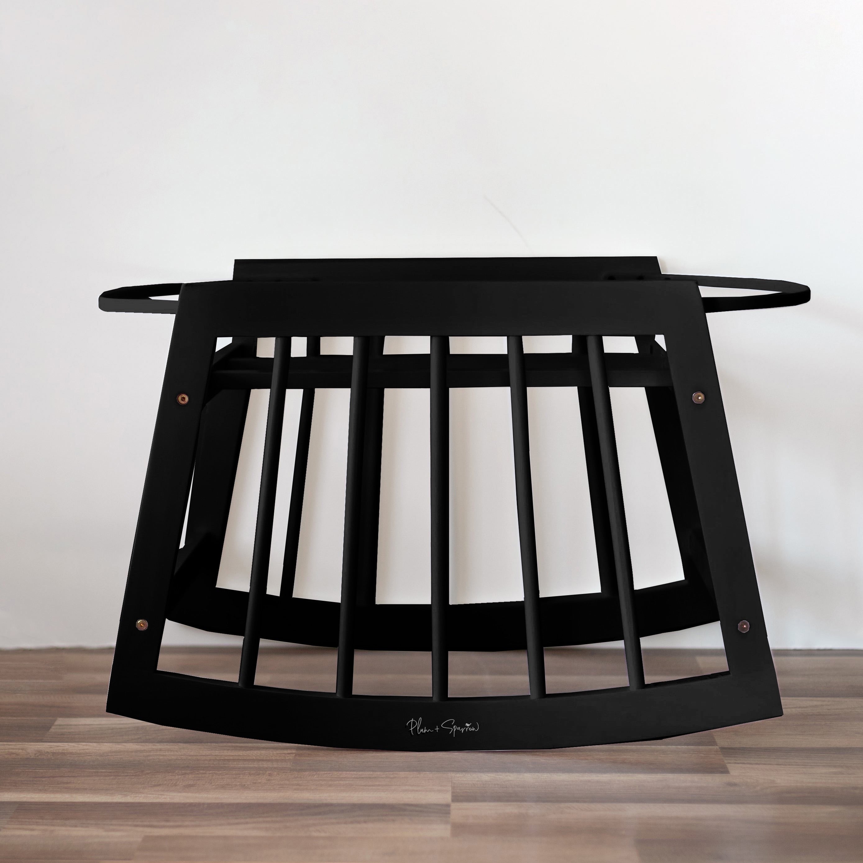 Modern Rocking Moses Bassinet Stand with Brake black