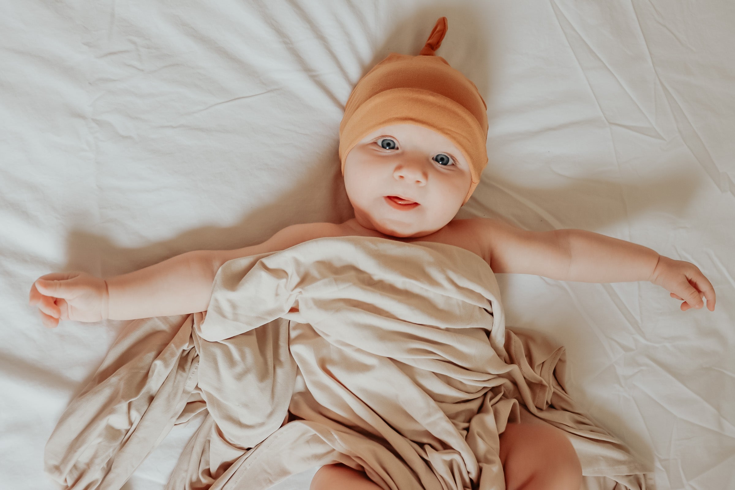 Oat Ribbed Stretch Swaddle