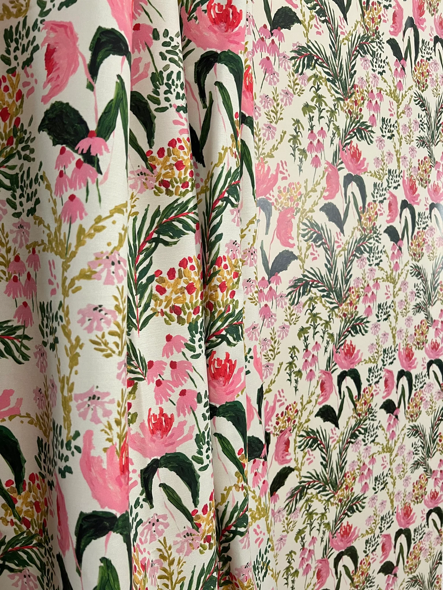 Wild French Garden In Chartreuse- Fabric