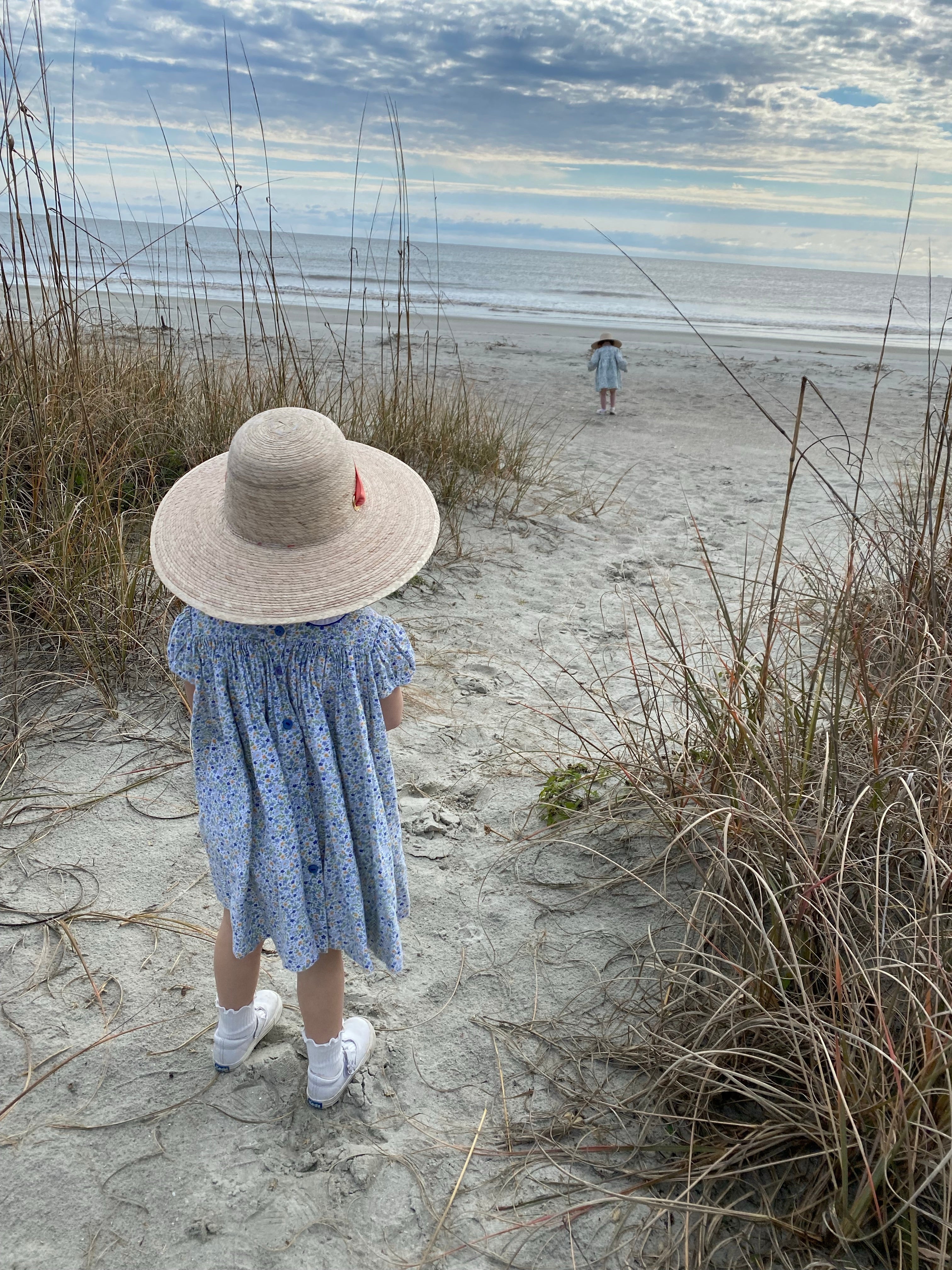 Buttercup Little Girl’s Hat - Peachy Pink Grosgrain