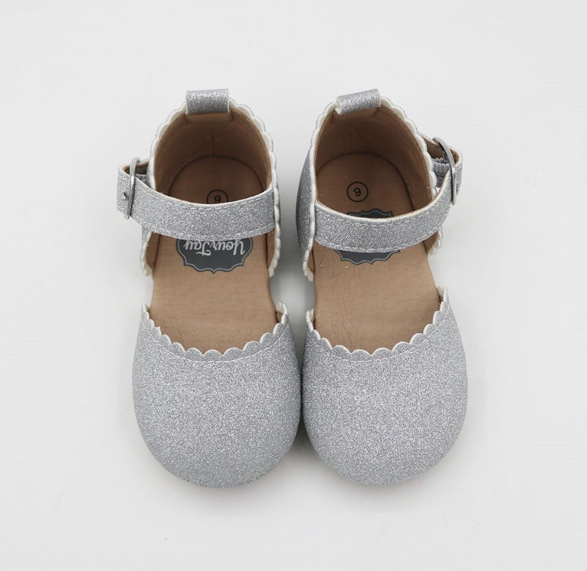 Jennas Closed Toe - Silver Glitter