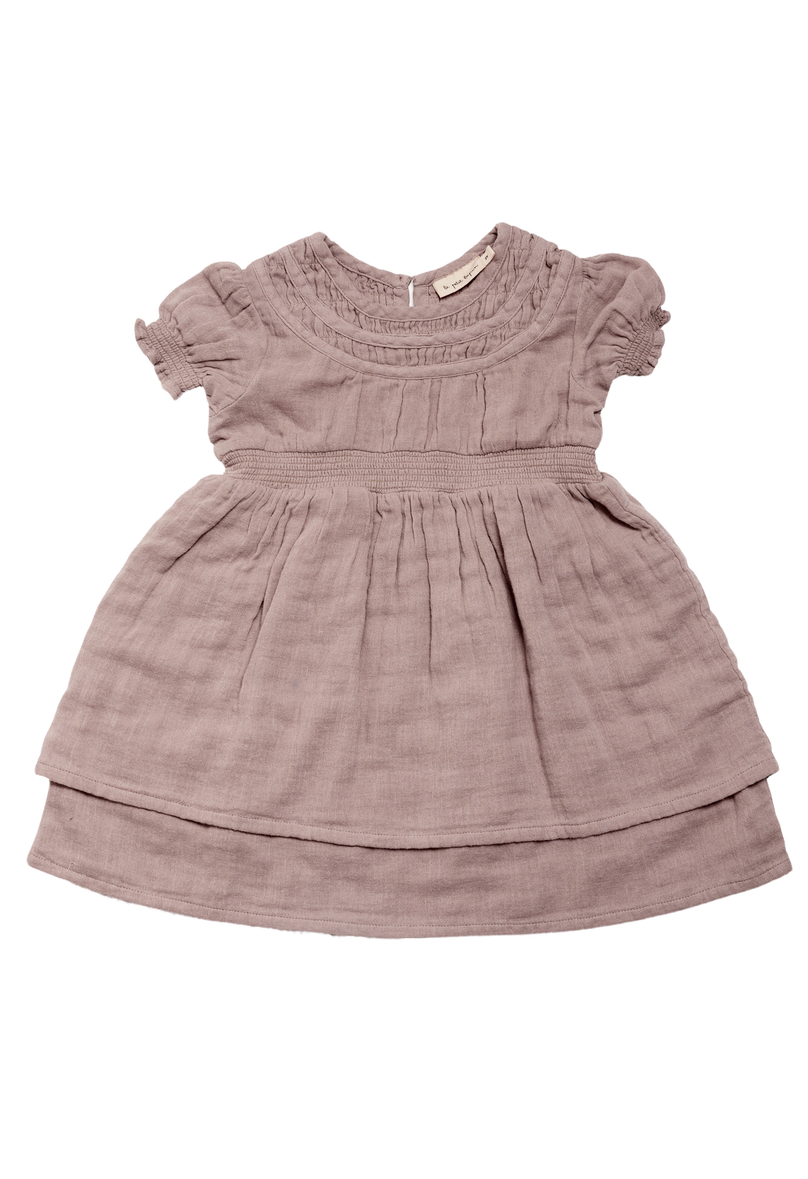 Willow | Organic Muslin Cotton Dress | Raspberry Cream