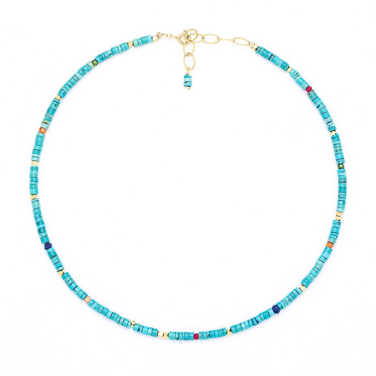 Turquoise & Stone Beaded Choker