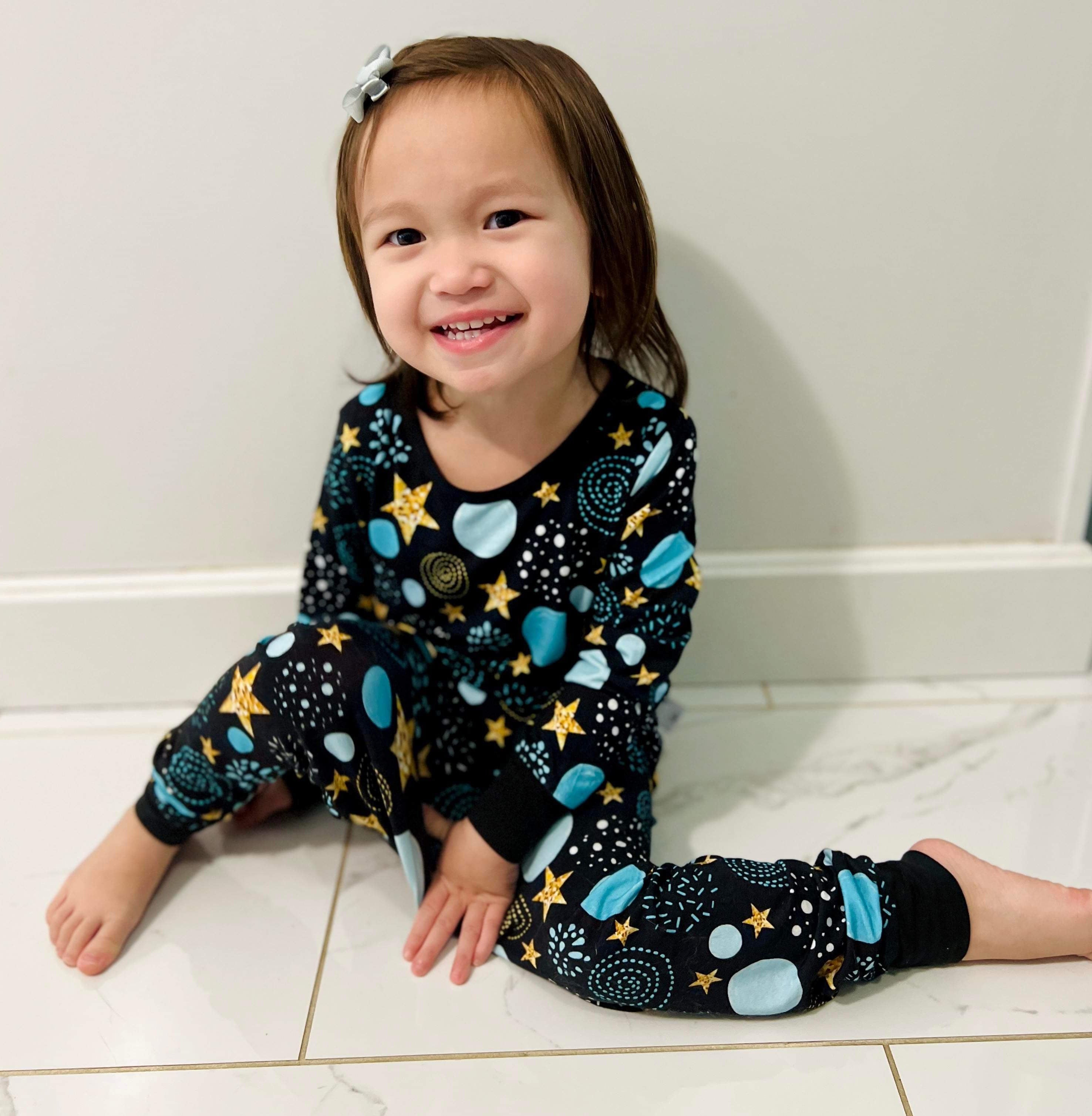 New Year's Eve Celebration Two Piece Bamboo Pajama Set