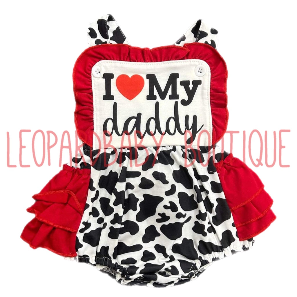 Cow I Love My Daddy Romper