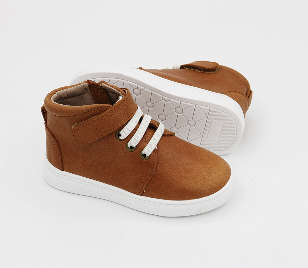 High Top Sneakers Weathered Brown - Nubuck Leather